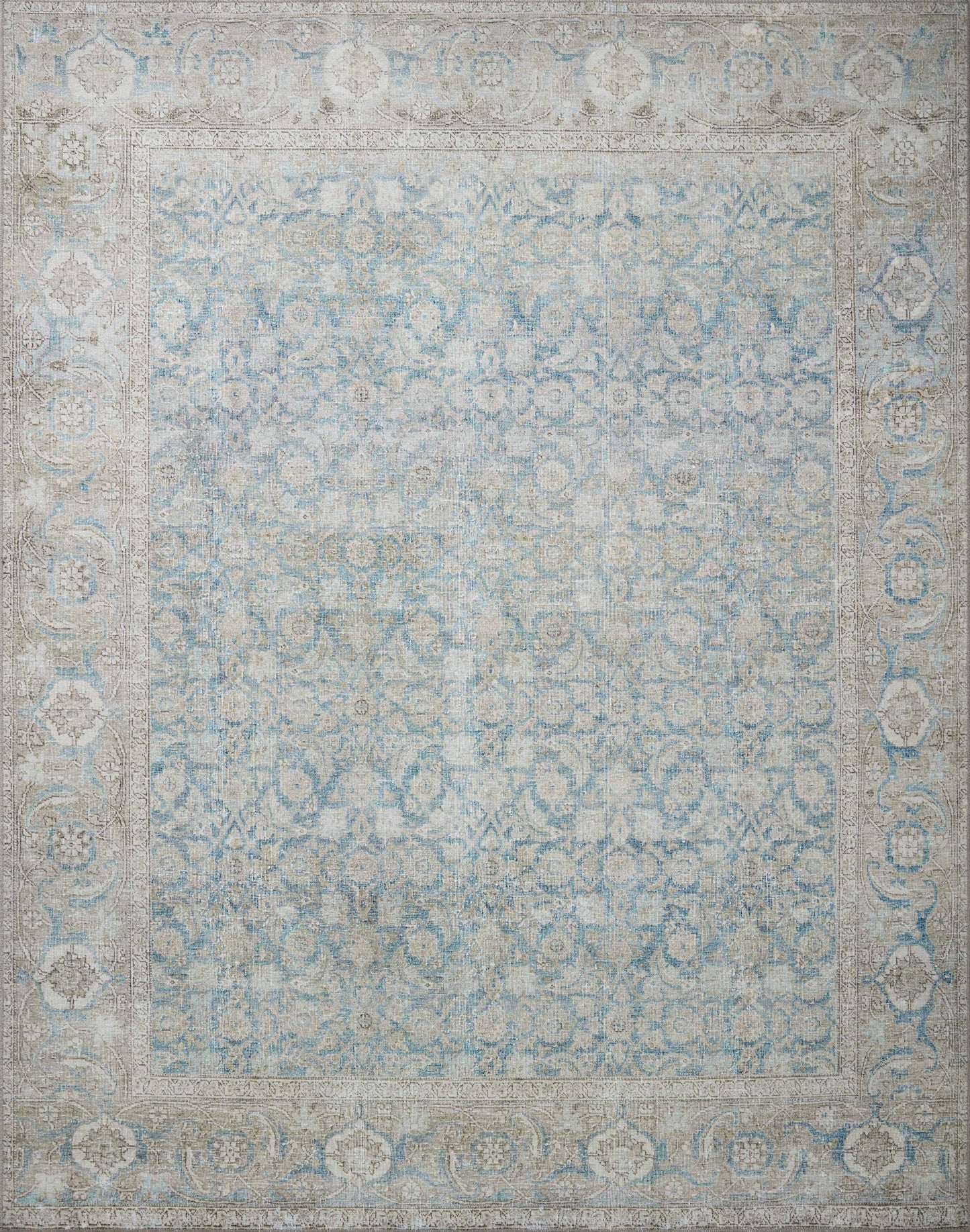 Loloi II Wynter WYN-10 Ocean Silver Traditional Power Loomed Rug