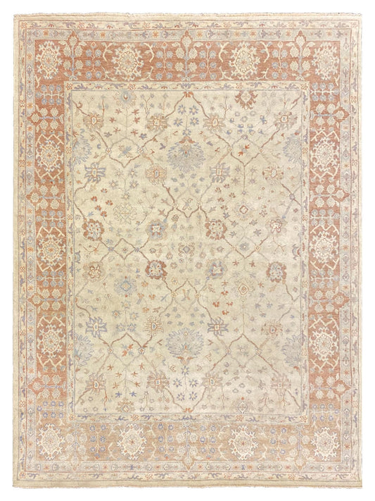 Artisan Julie Beige Coral Traditional Knotted Rug - Rugs - Artisan - Atlanta Designer Rugs