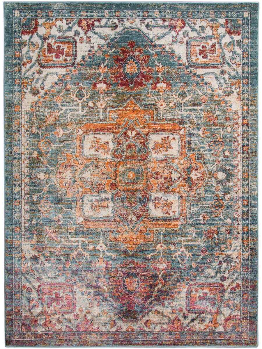 Limited Demi DS - 754 Teal Rust Traditional Machinemade Rug - Rugs - Limited - Atlanta Designer Rugs