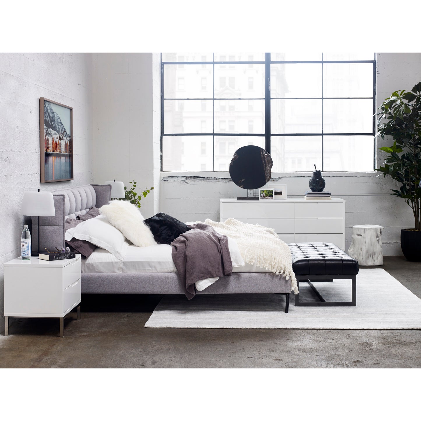 Moes Home Pillows LAMB White  Furniture