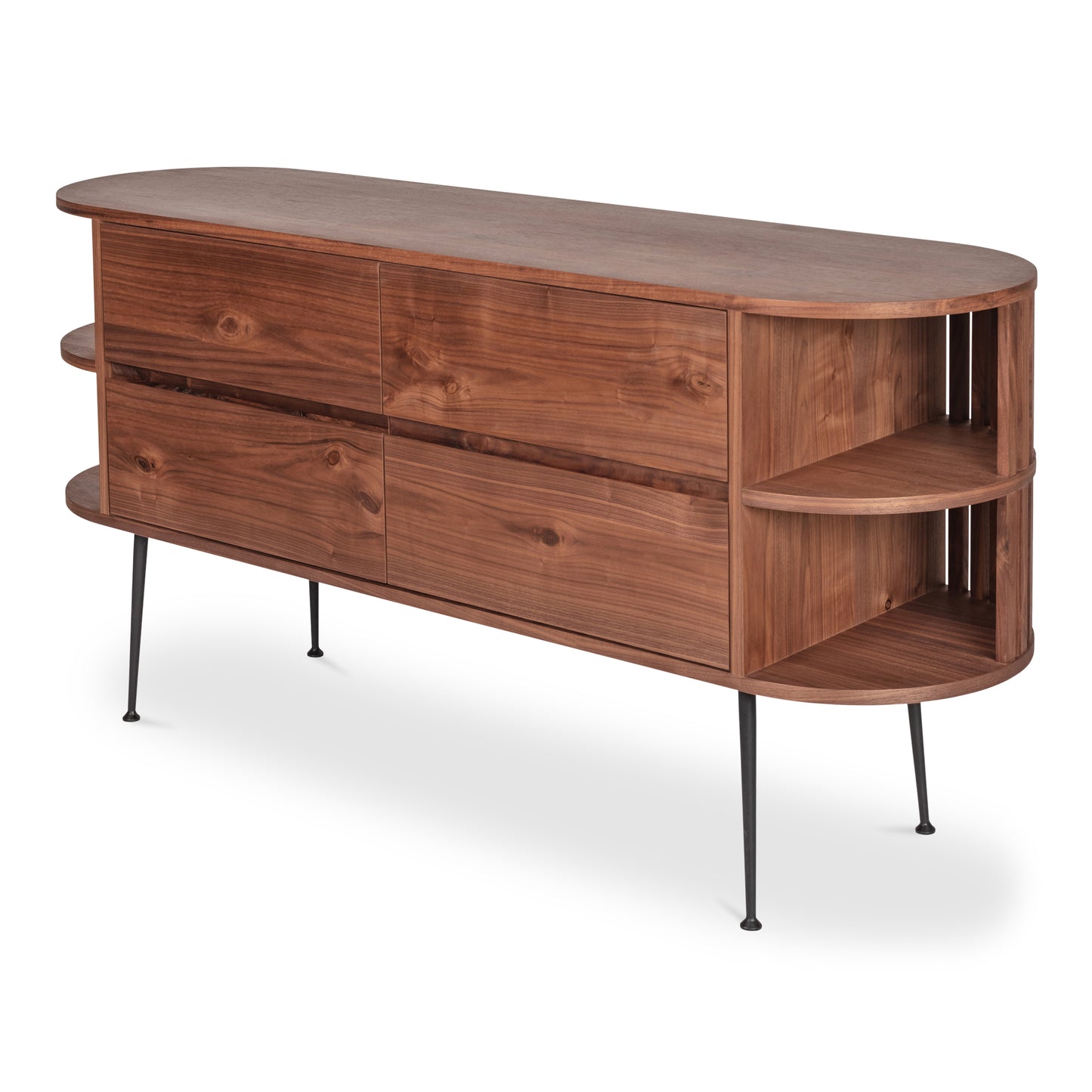 Moes Home Sideboards Henrich Brown Mid-Century Modern Furniture