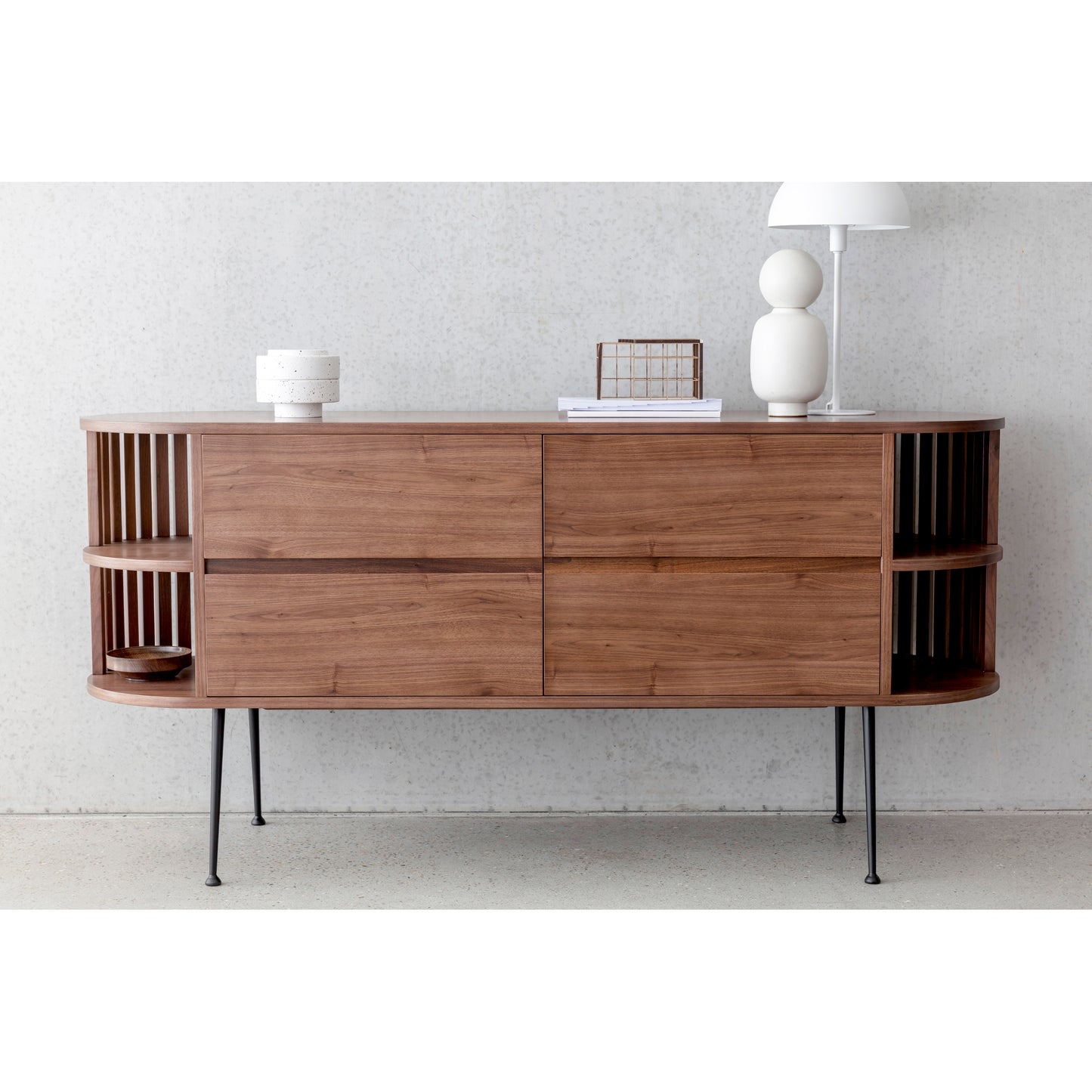 Moes Home Sideboards Henrich Brown Mid-Century Modern Furniture