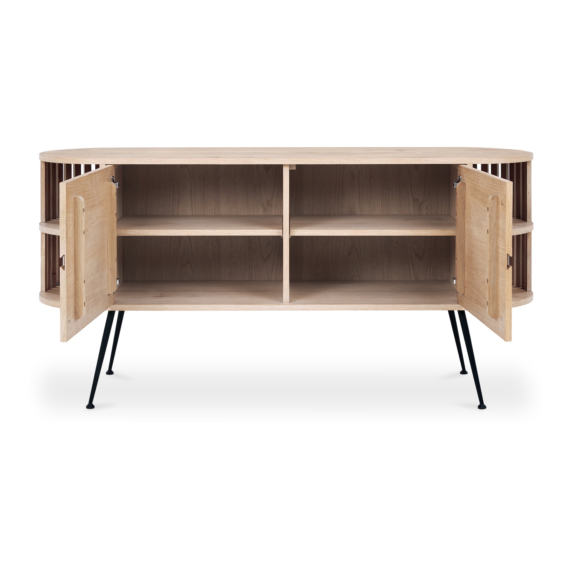 Moes Home Sideboards Henrich Natural Mid-Century Modern Furniture