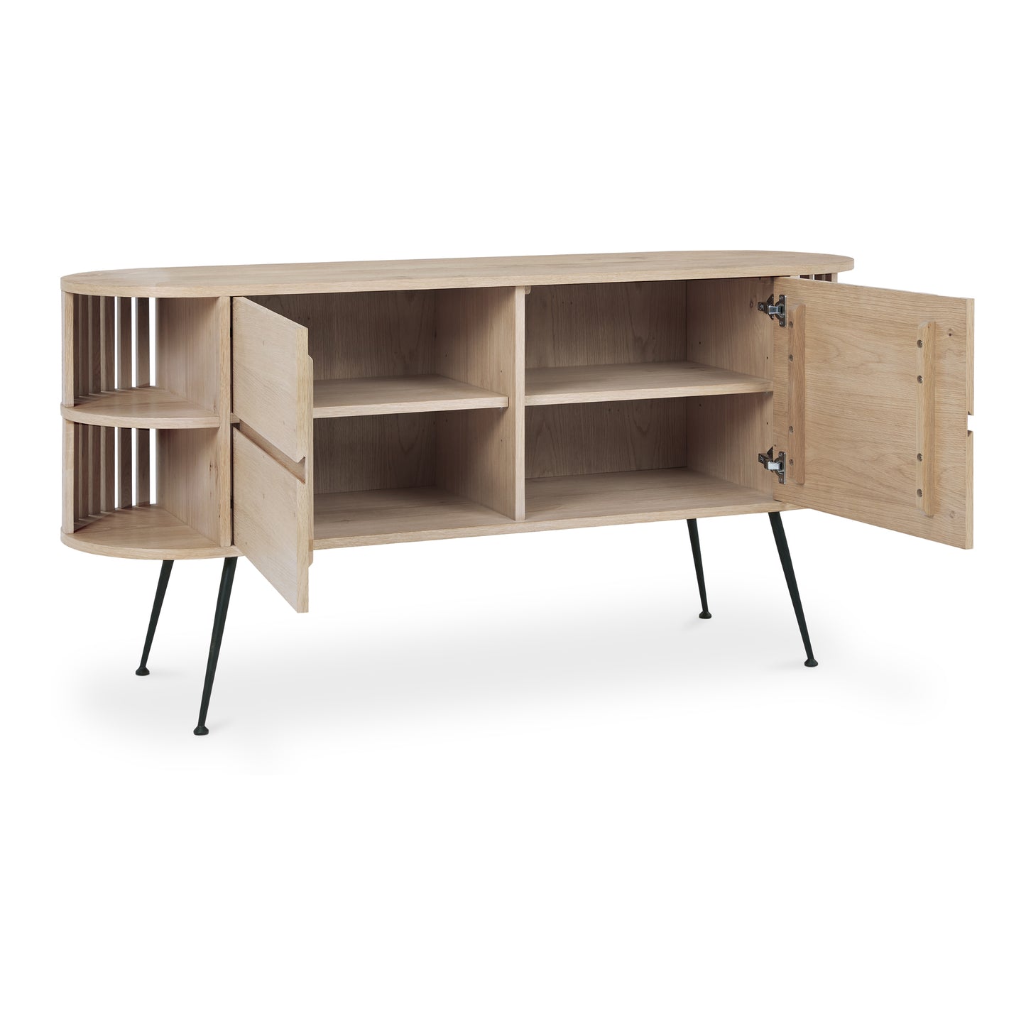 Moes Home Sideboards Henrich Natural Mid-Century Modern Furniture