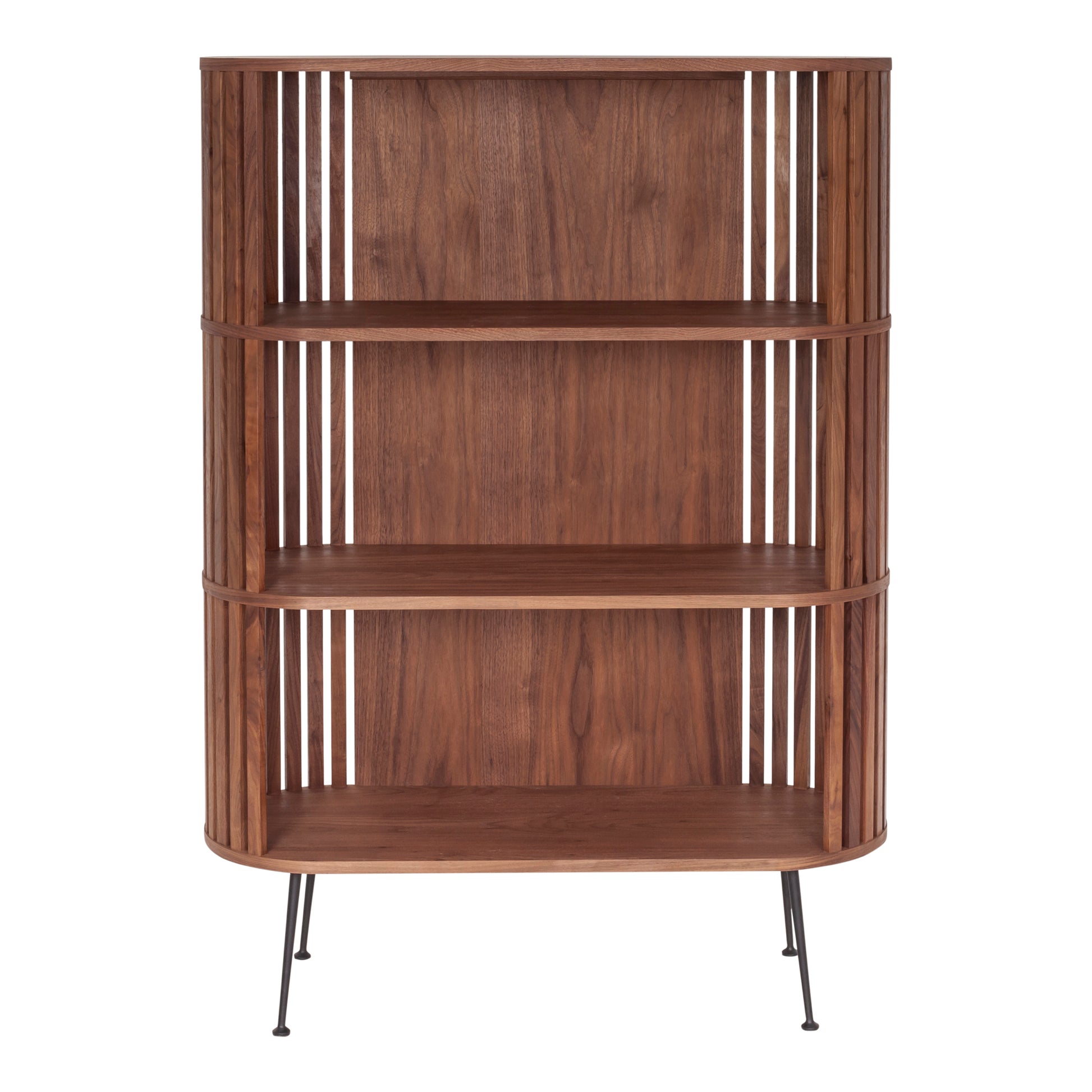 Moes Home Bookshelves Henrich Brown Mid-Century Modern Furniture