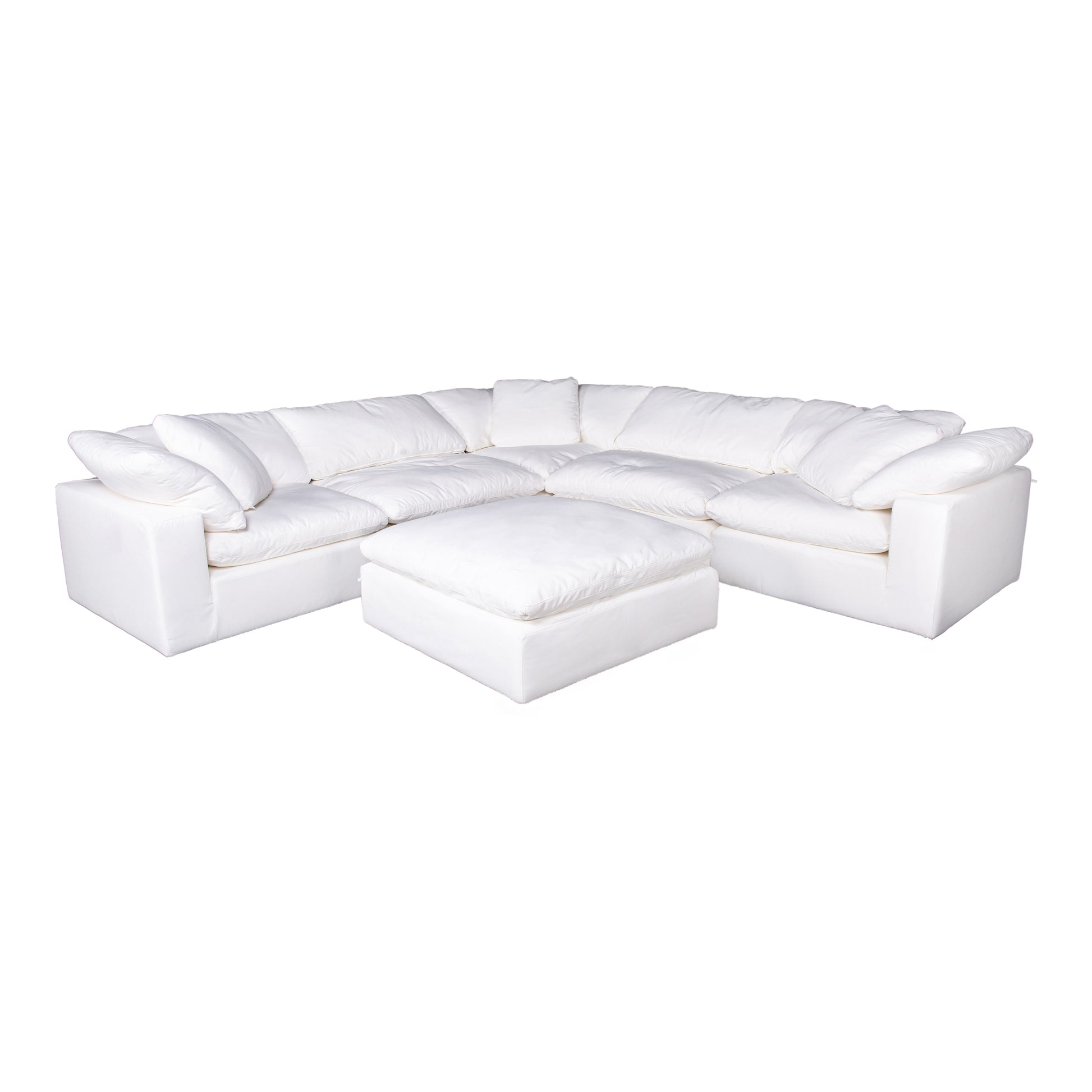 Moes Home Ottomans Clay White Scandinavian Furniture