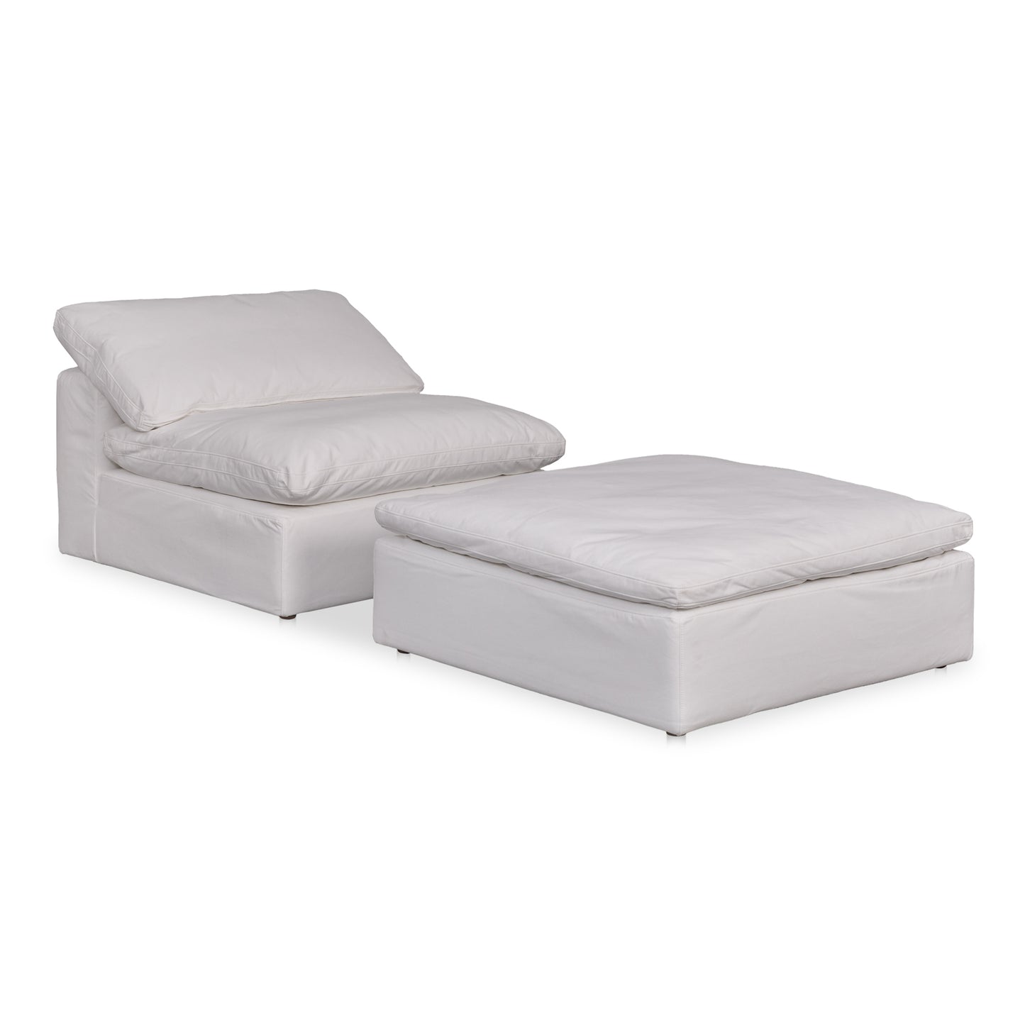 Moes Home Ottomans Clay White Scandinavian Furniture