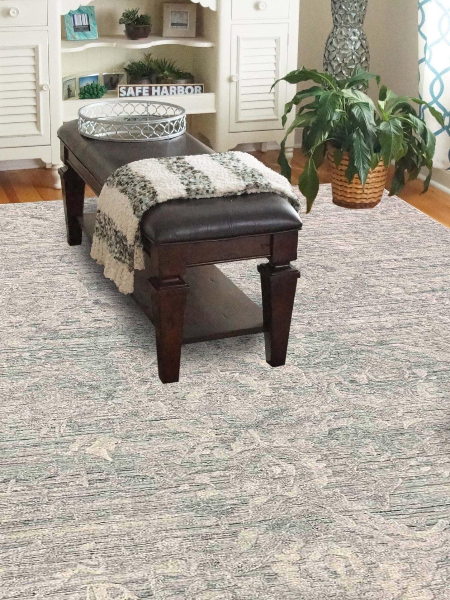 Artisan Zoe Aqua Transitional Loom Rug - Rugs - Artisan - Atlanta Designer Rugs