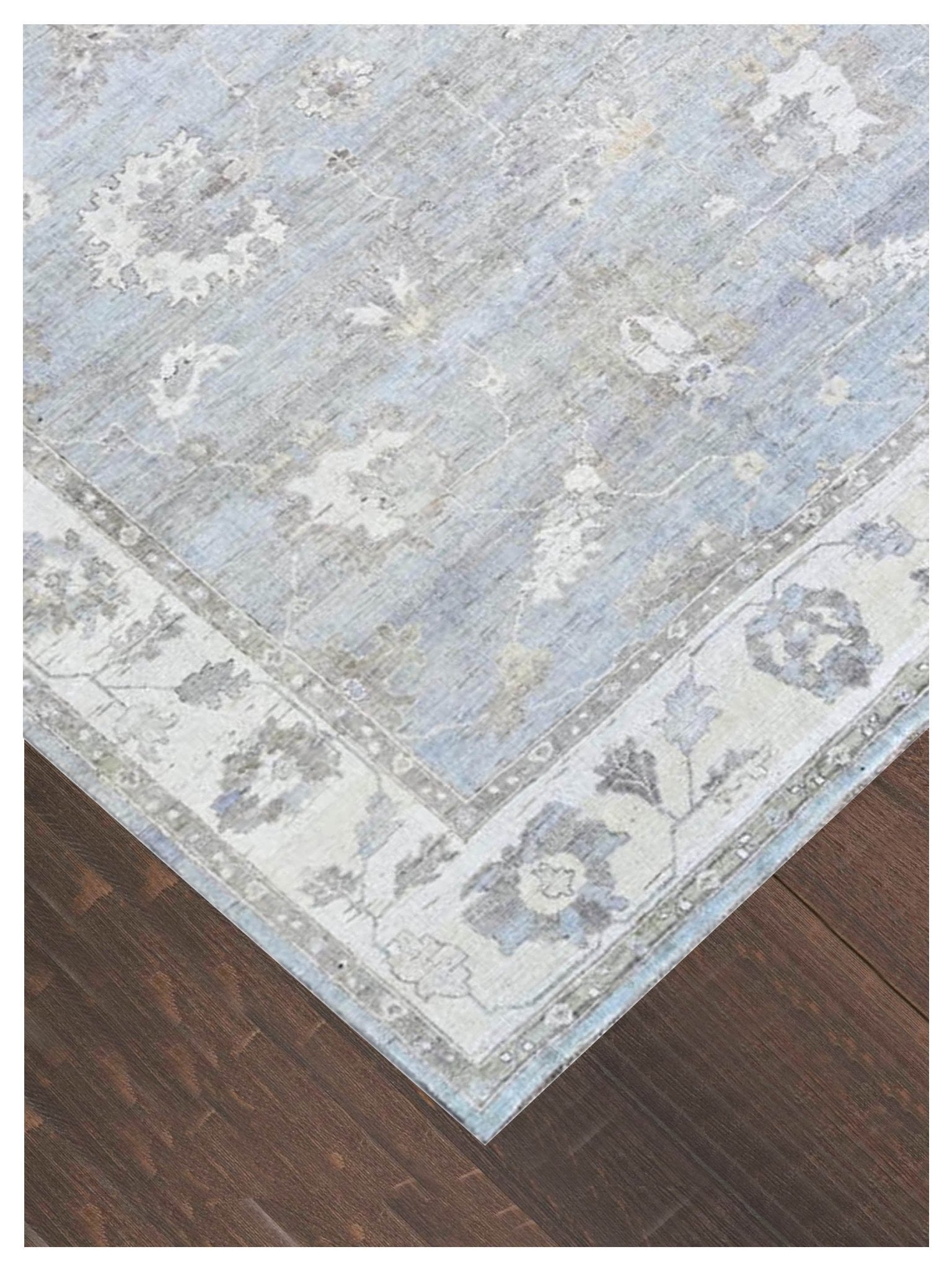 Artisan Julie Sage Green Ivory Transitional Knotted Rug - Rugs - Artisan - Atlanta Designer Rugs