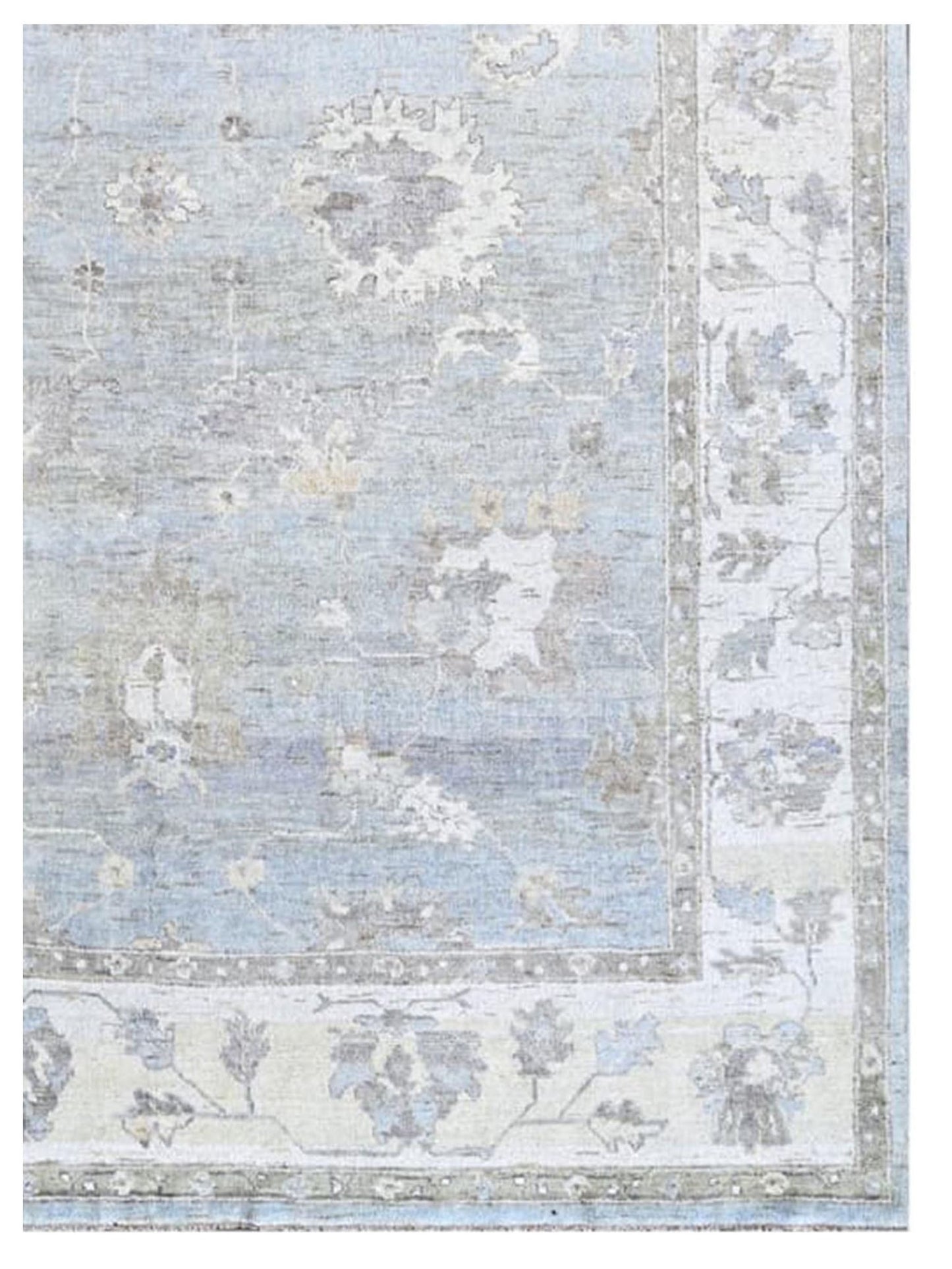 Artisan Julie Sage Green Ivory Transitional Knotted Rug - Rugs - Artisan - Atlanta Designer Rugs