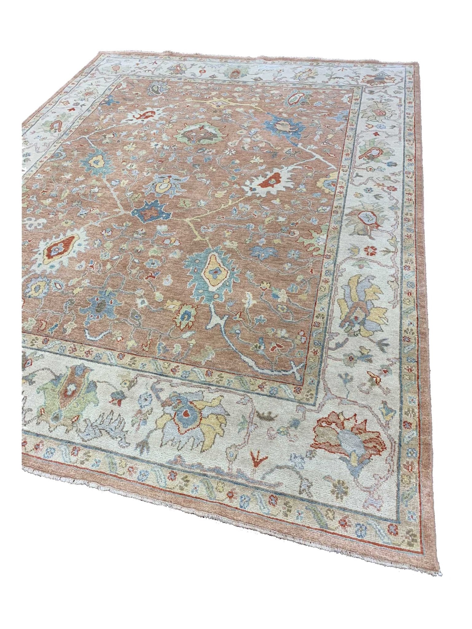 Artisan Julie Rose Beige Traditional Knotted Rug - Rugs - Artisan - Atlanta Designer Rugs