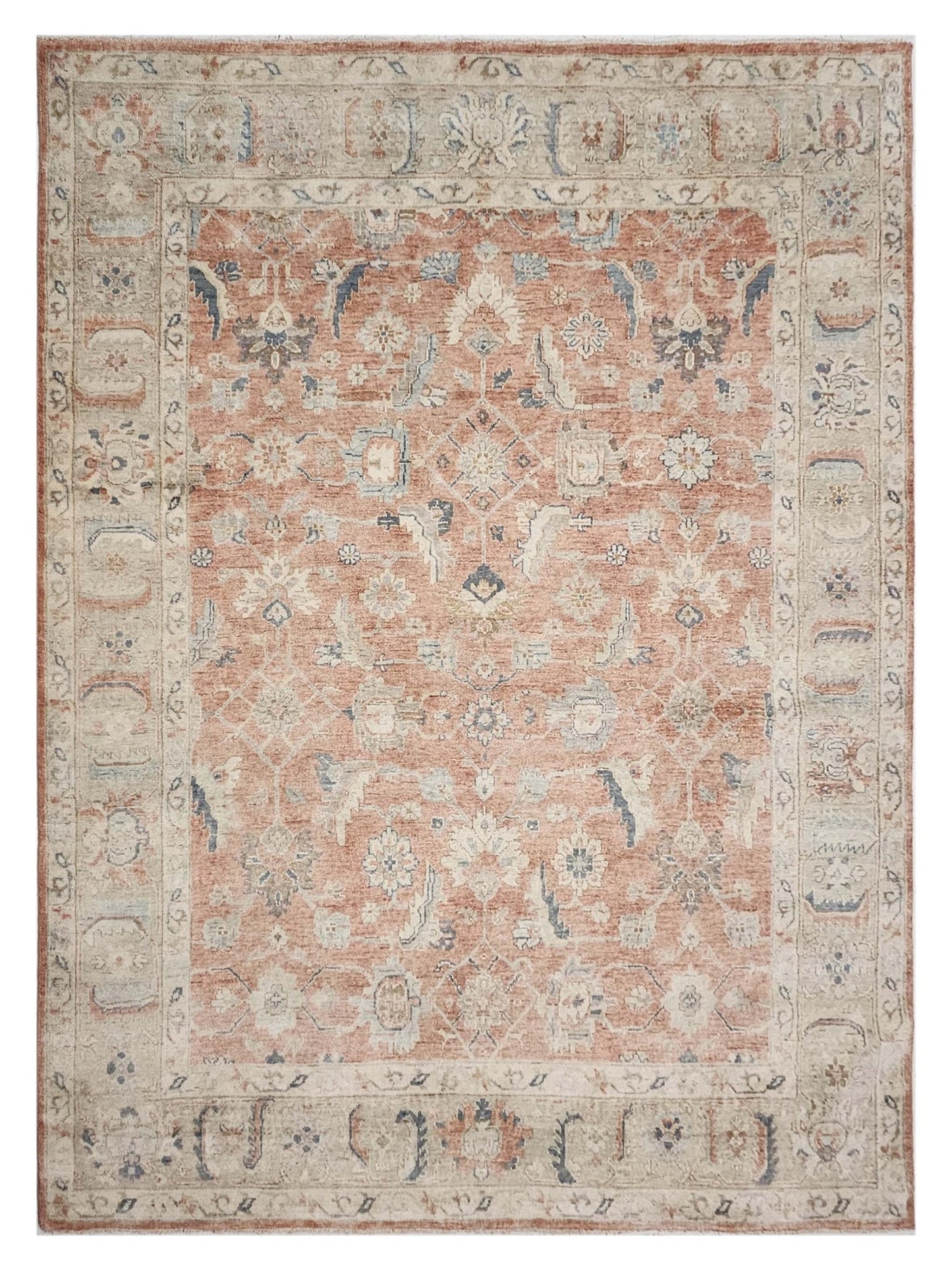 Artisan Julie Rust Beige Traditional Knotted Rug - Rugs - Artisan - Atlanta Designer Rugs