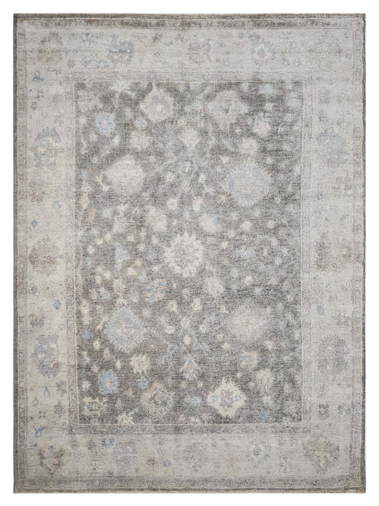 Artisan Julie Grey Silver Traditional Knotted Rug - Rugs - Artisan - Atlanta Designer Rugs