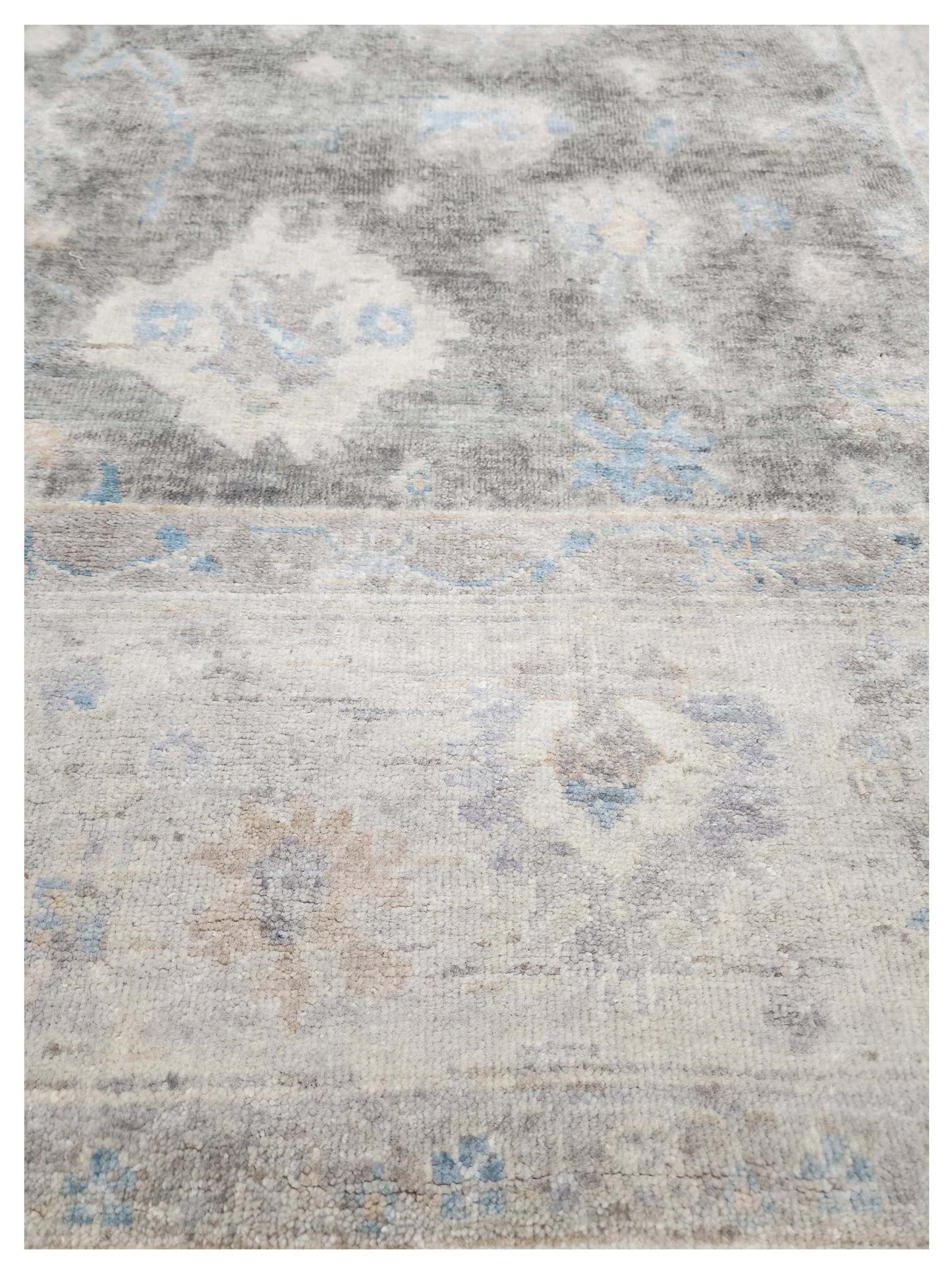 Artisan Julie Grey Silver Traditional Knotted Rug - Rugs - Artisan - Atlanta Designer Rugs