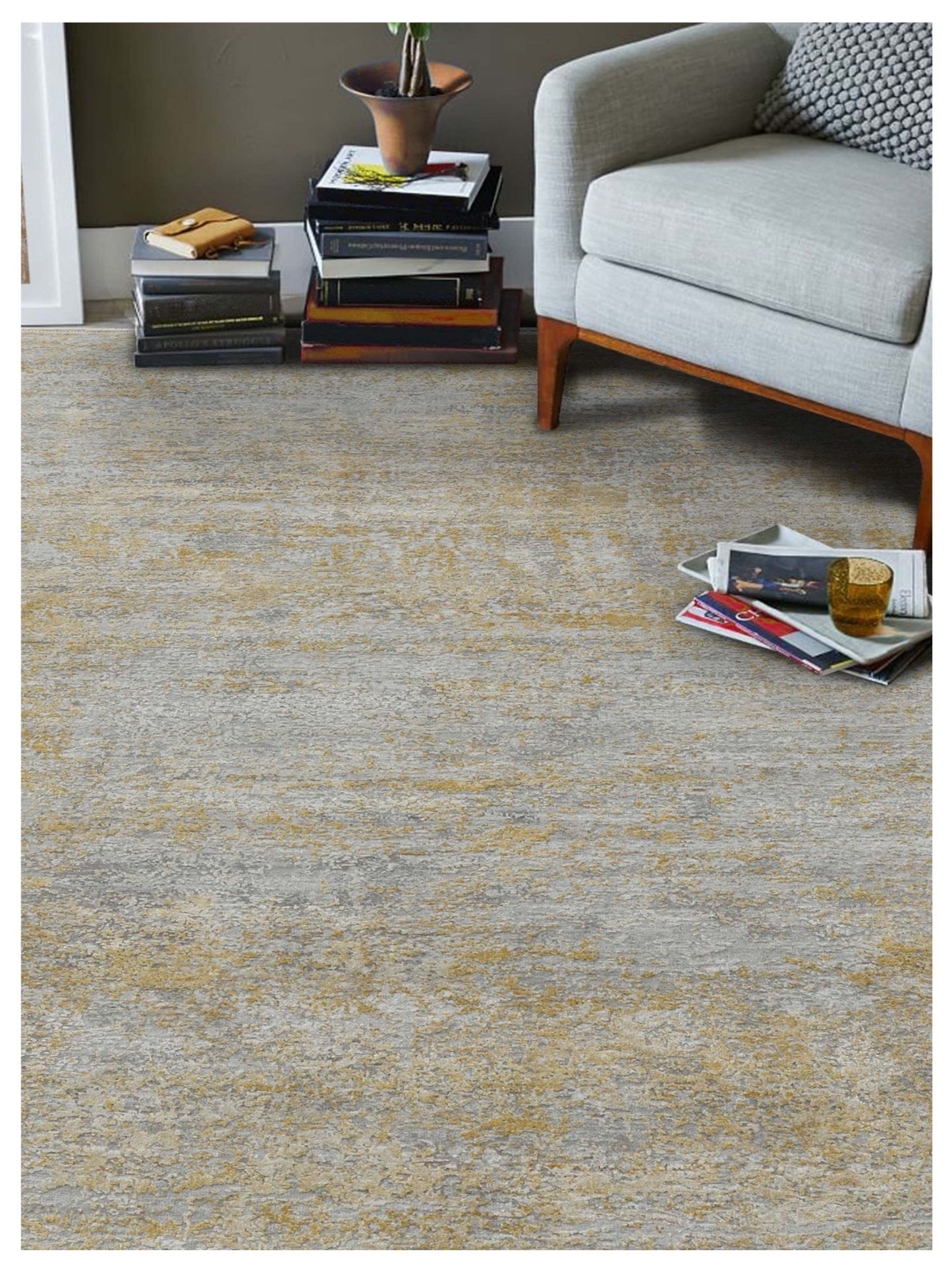 Limited Zelma WI - 464 GOLD Transitional Knotted Rug - Rugs - Limited - Atlanta Designer Rugs