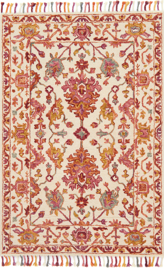 Loloi ZHARAH ZR-06 Berry Transitional Hooked Rug