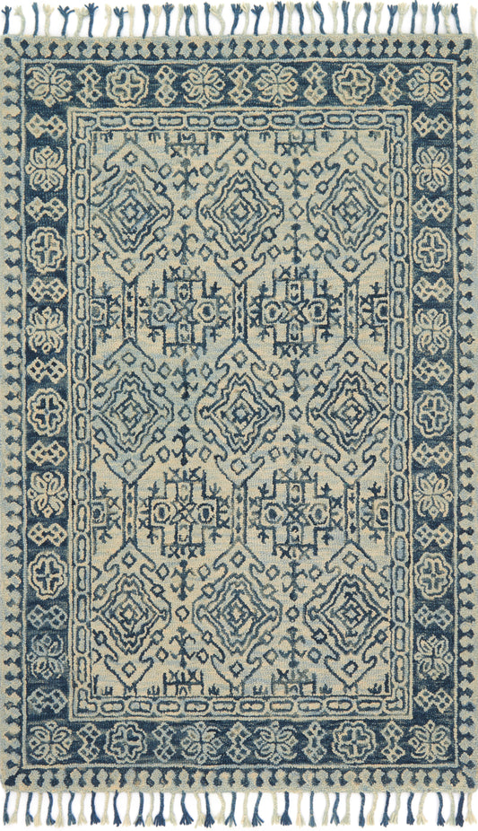 Loloi ZHARAH ZR-09 Mist Blue Transitional Hooked Rug