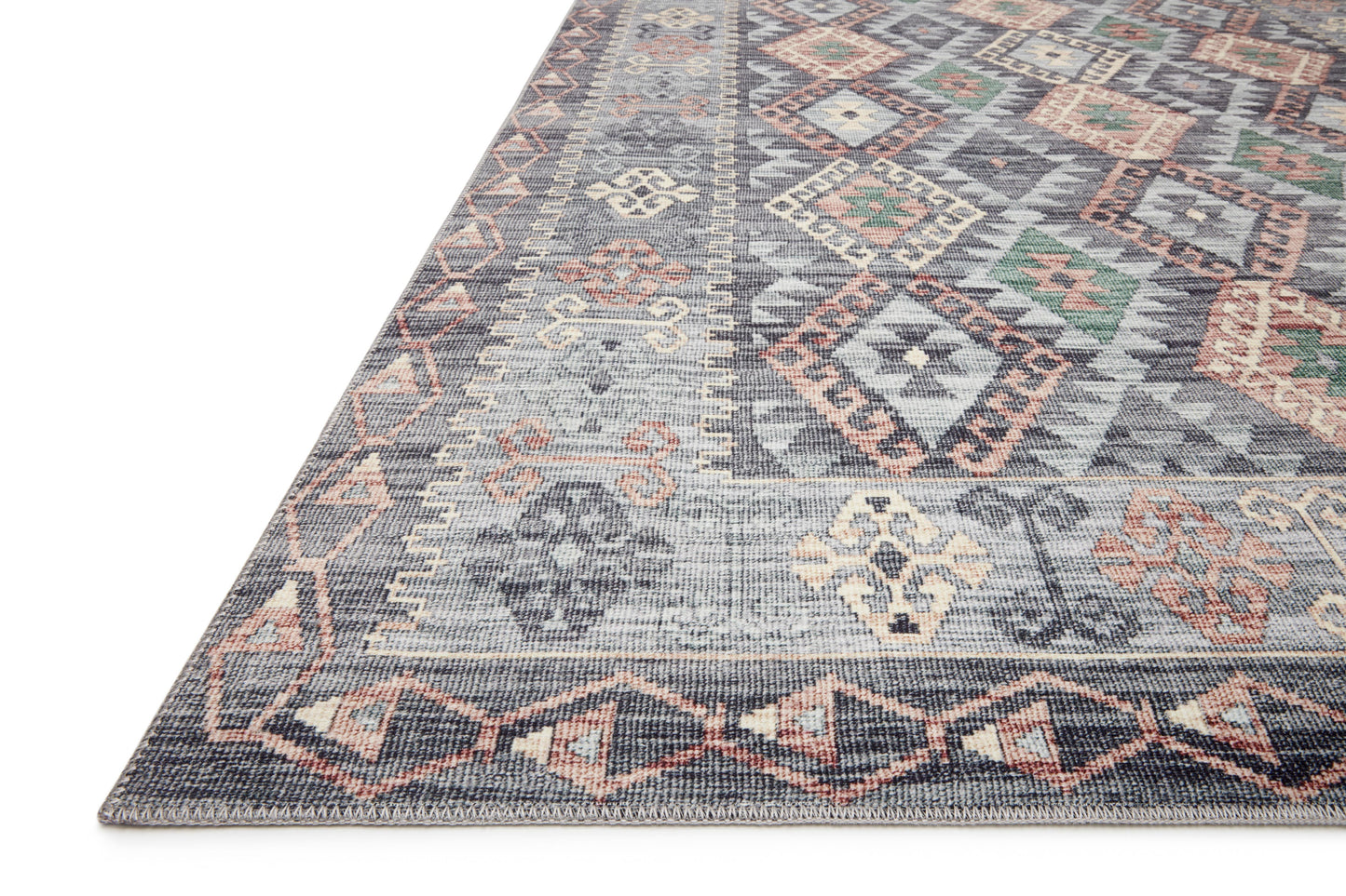 Loloi II Zion ZIO-01 Grey Multi Traditional Power Loomed Rug