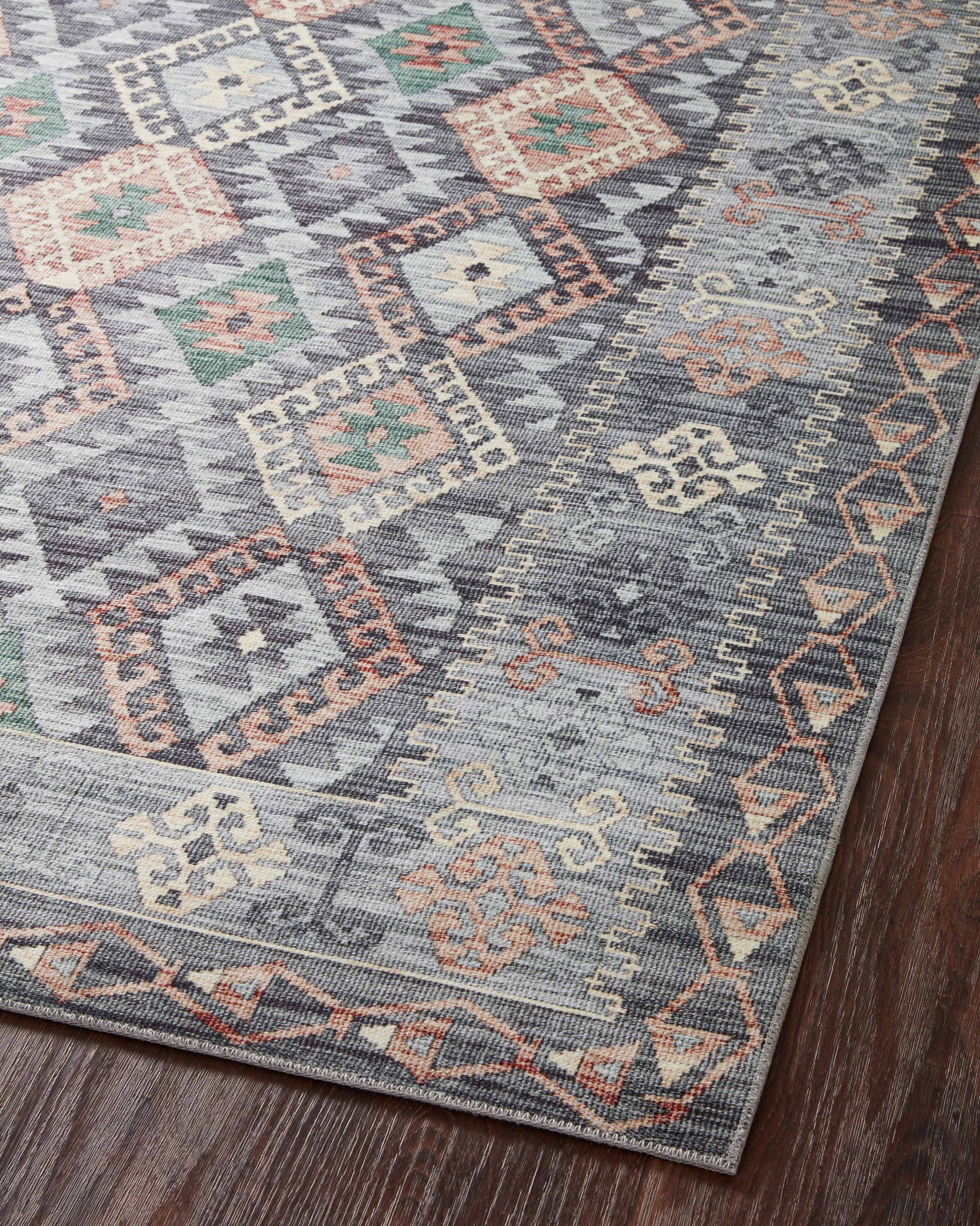 Loloi II Zion ZIO-01 Grey Multi Traditional Power Loomed Rug