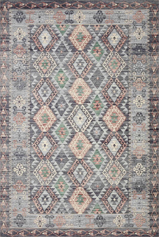 Loloi II Zion ZIO-01 Grey Multi Traditional Power Loomed Rug