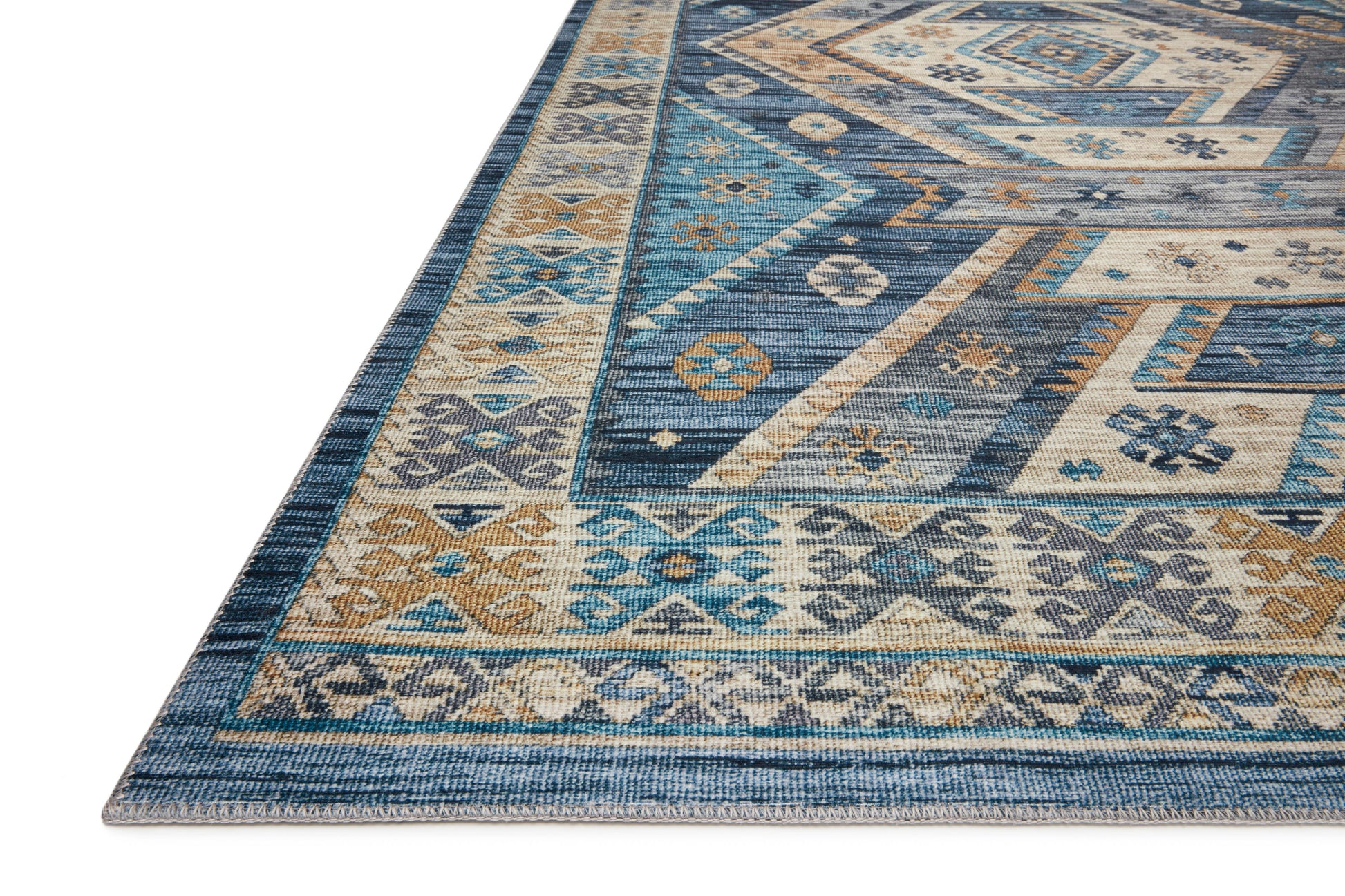 Loloi II Zion ZIO-02 Ocean Gold Traditional Power Loomed Rug