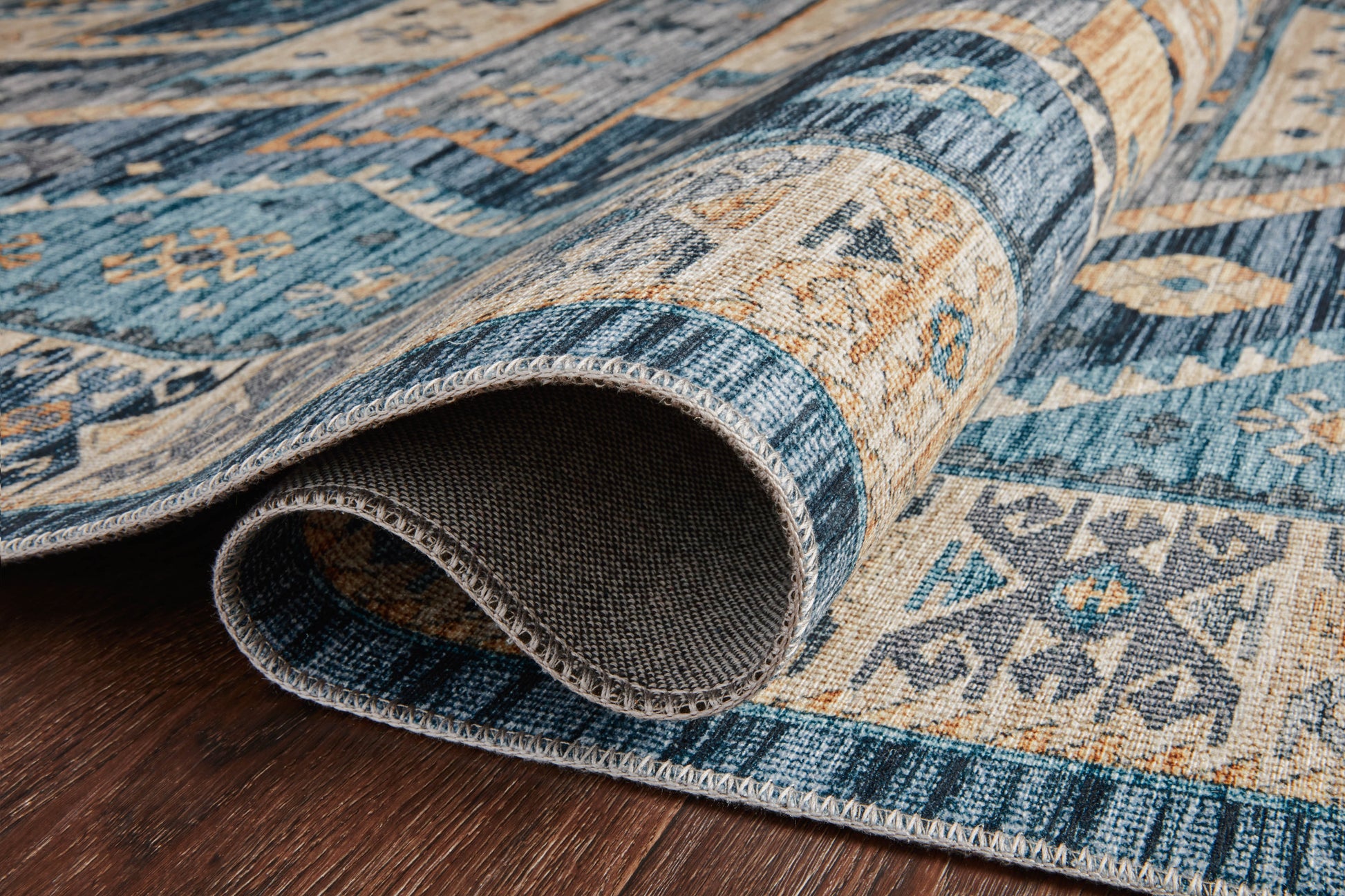 Loloi II Zion ZIO-02 Ocean Gold Traditional Power Loomed Rug