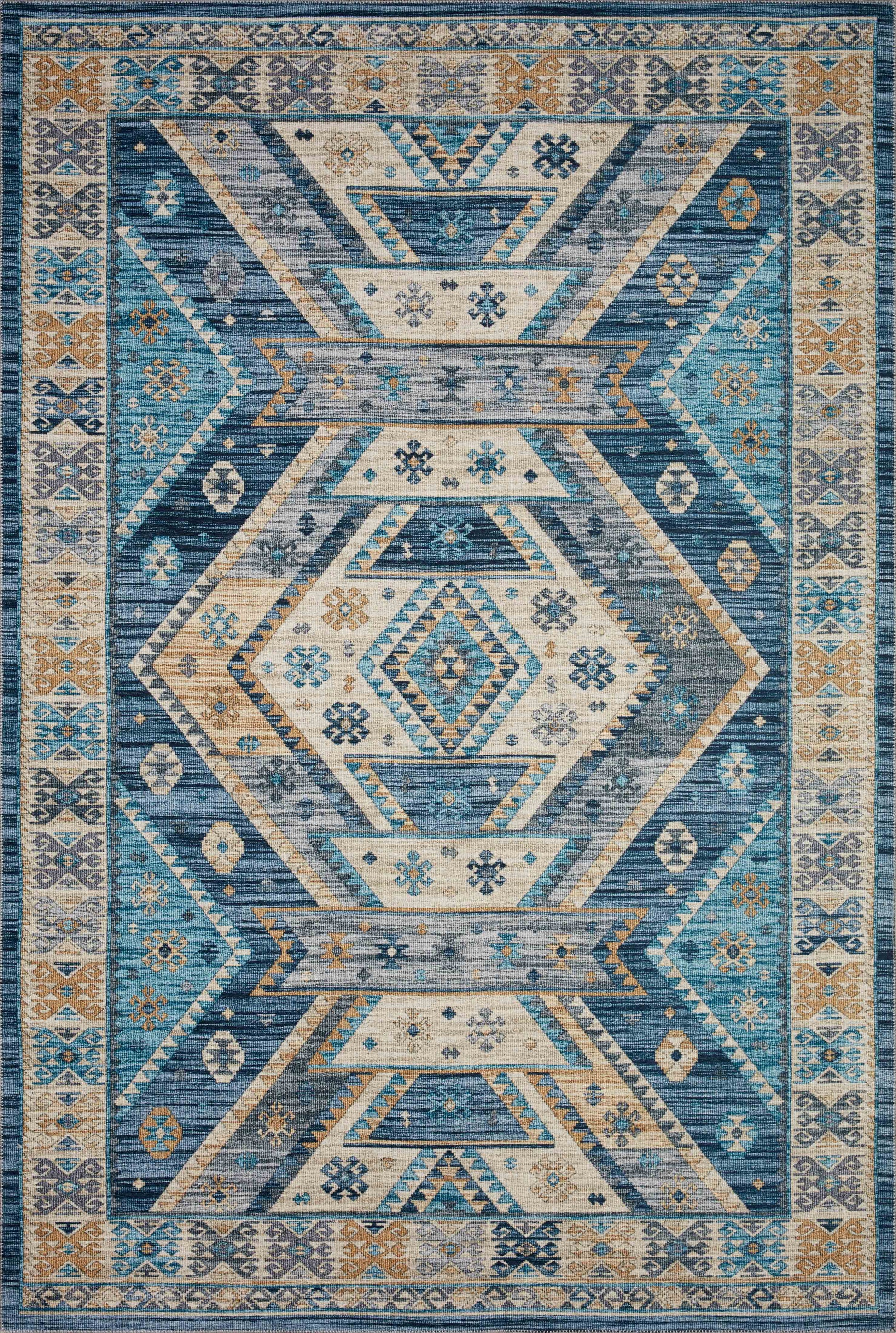 Loloi II Zion ZIO-02 Ocean Gold Traditional Power Loomed Rug