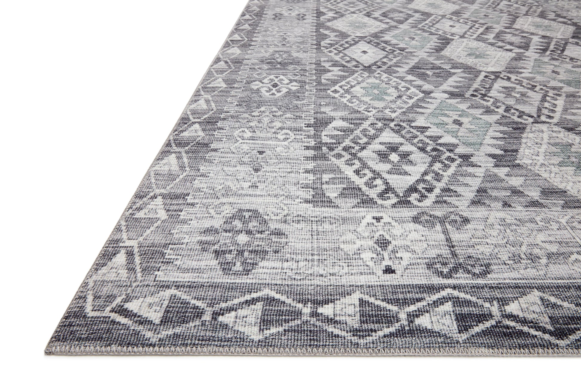 Loloi II Zion ZIO-03 Charcoal Slate Traditional Power Loomed Rug