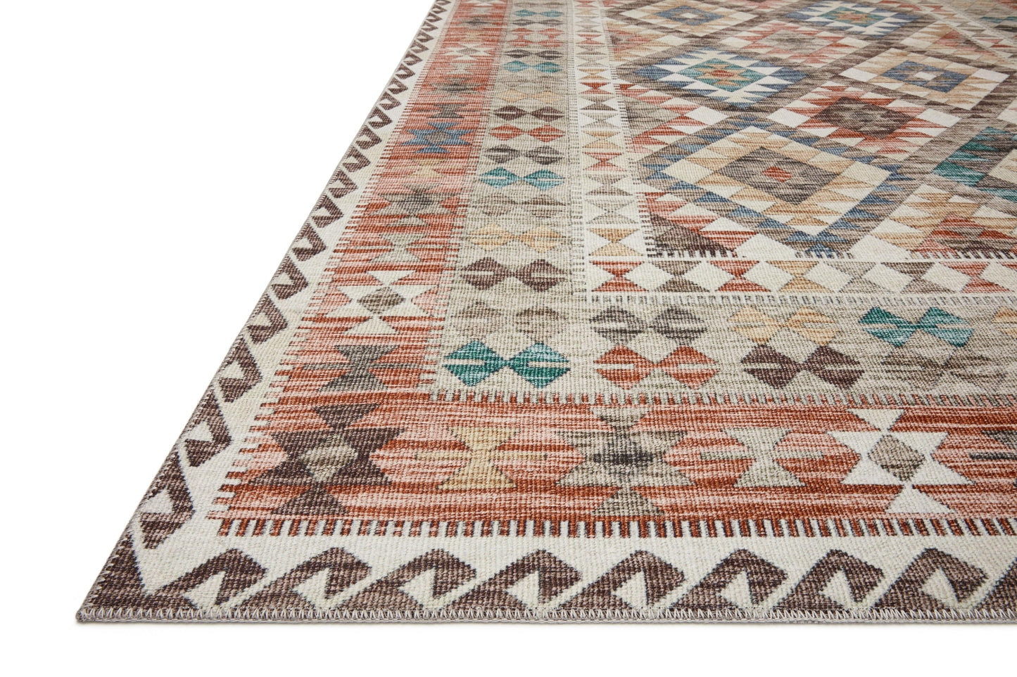 Loloi II Zion ZIO-04 Ivory Multi Traditional Power Loomed Rug