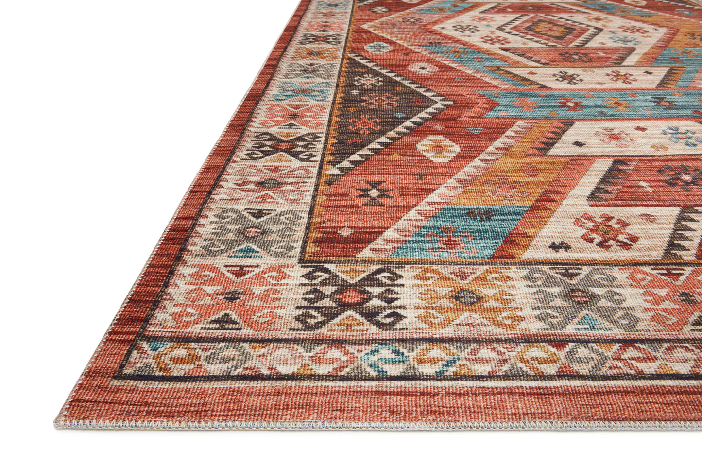 Loloi II Zion ZIO-05 Red Multi Traditional Power Loomed Rug