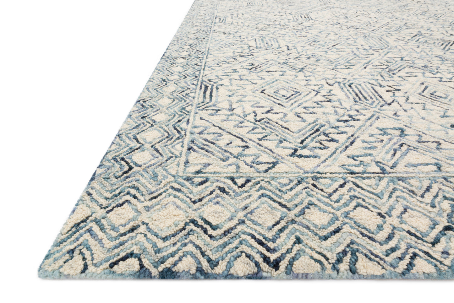 Loloi II Ziva ZV-03 Bluestone Contemporary Hand Tufted Rug