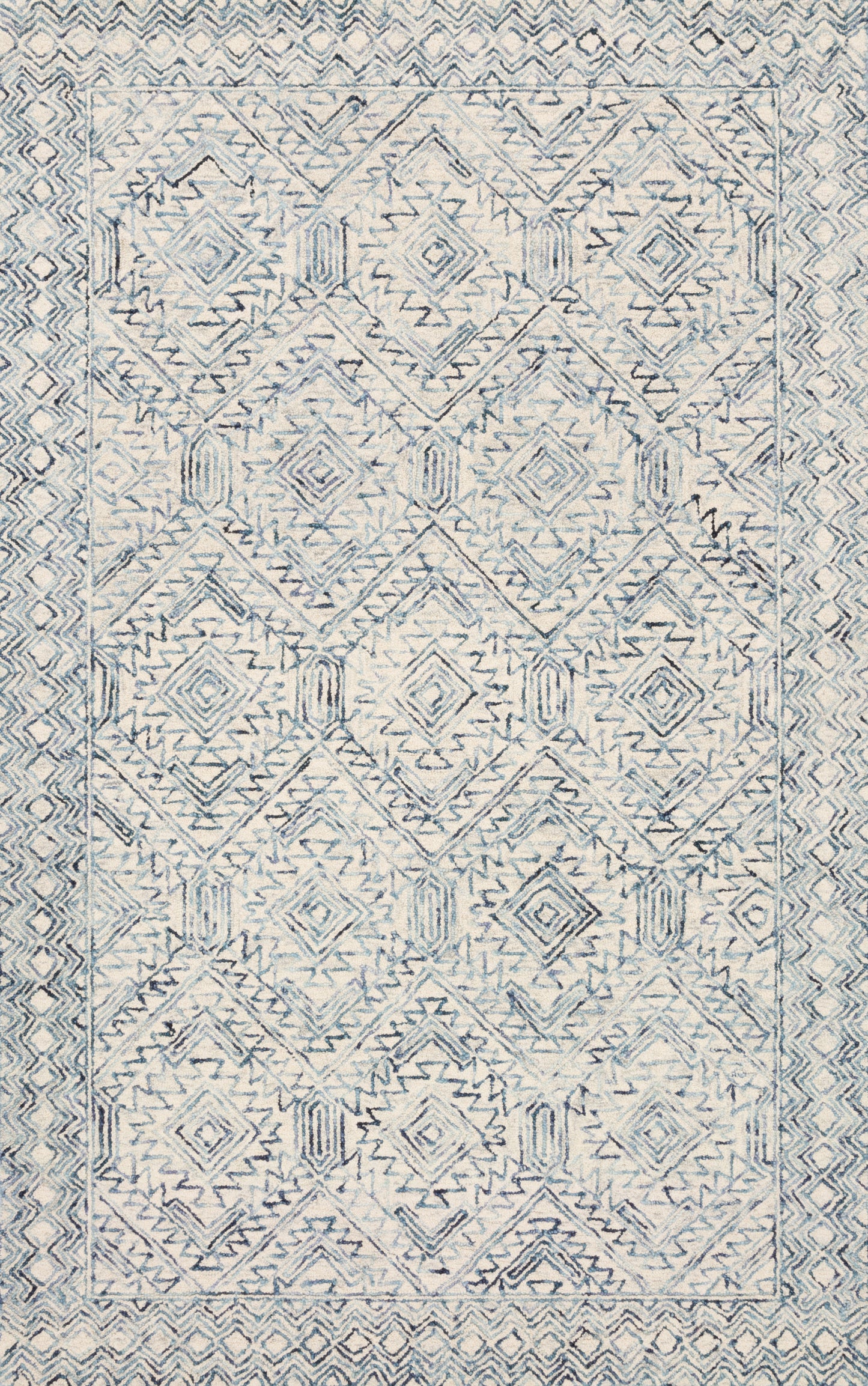 Loloi II Ziva ZV-03 Bluestone Contemporary Hand Tufted Rug