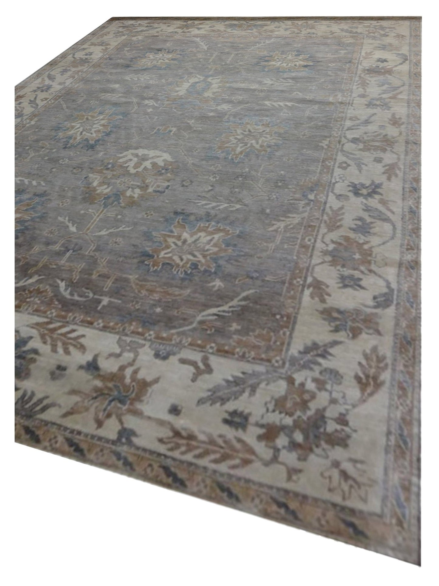 Artisan Audrey Lt.Grey Ivory Traditional Knotted Rug - Rugs - Artisan - Atlanta Designer Rugs