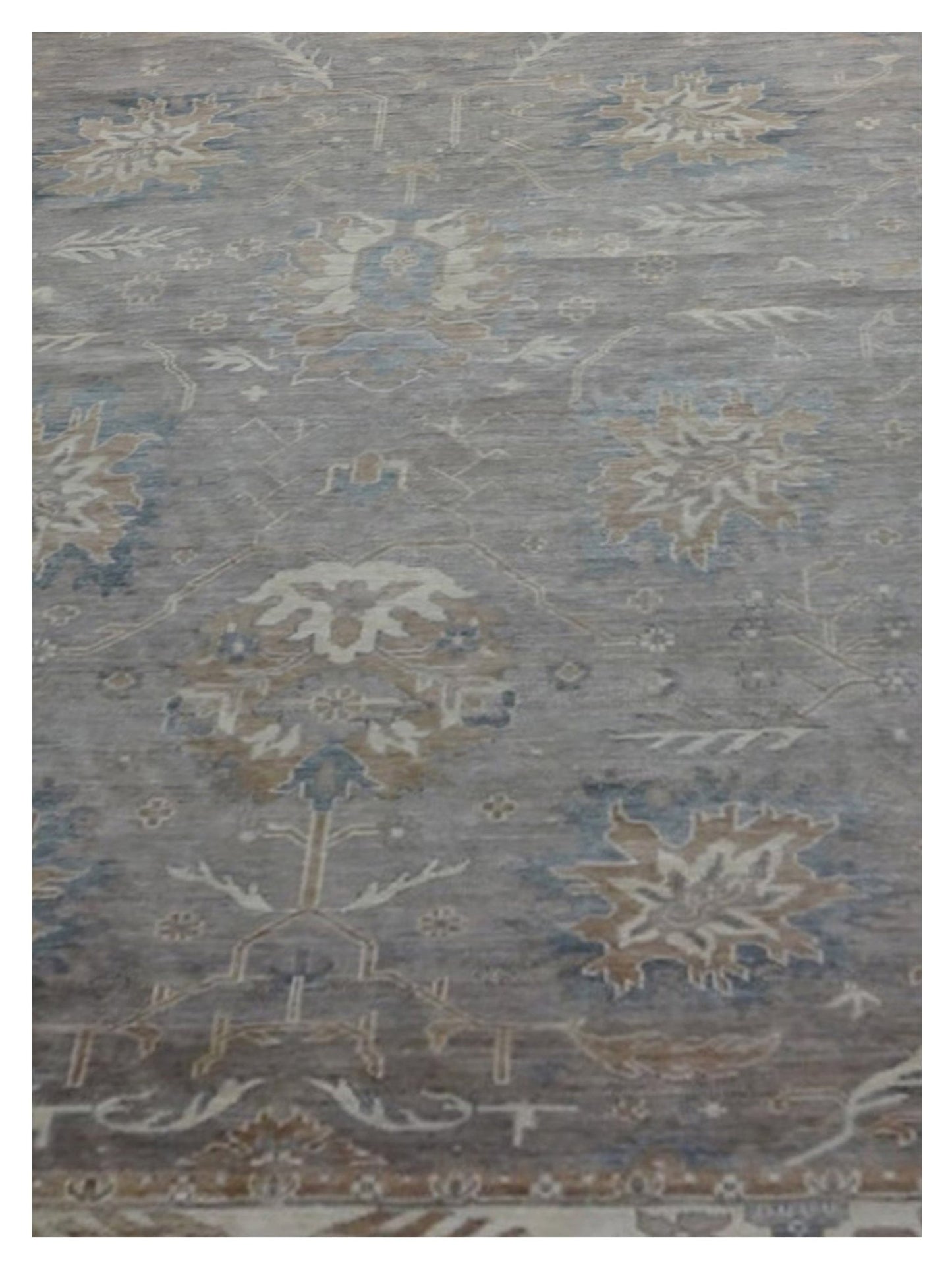 Artisan Audrey Lt.Grey Ivory Traditional Knotted Rug - Rugs - Artisan - Atlanta Designer Rugs