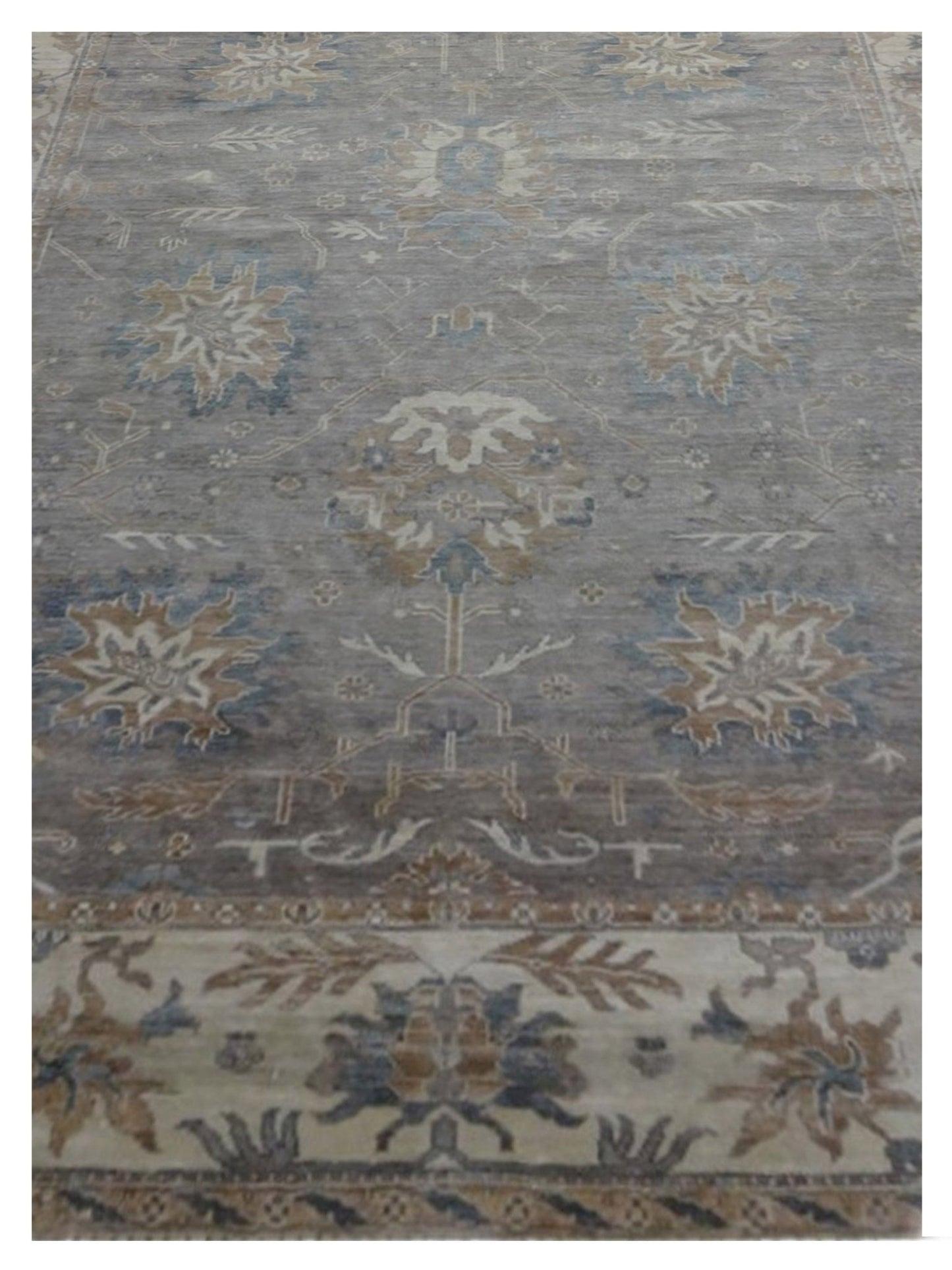 Artisan Audrey Lt.Grey Ivory Traditional Knotted Rug - Rugs - Artisan - Atlanta Designer Rugs