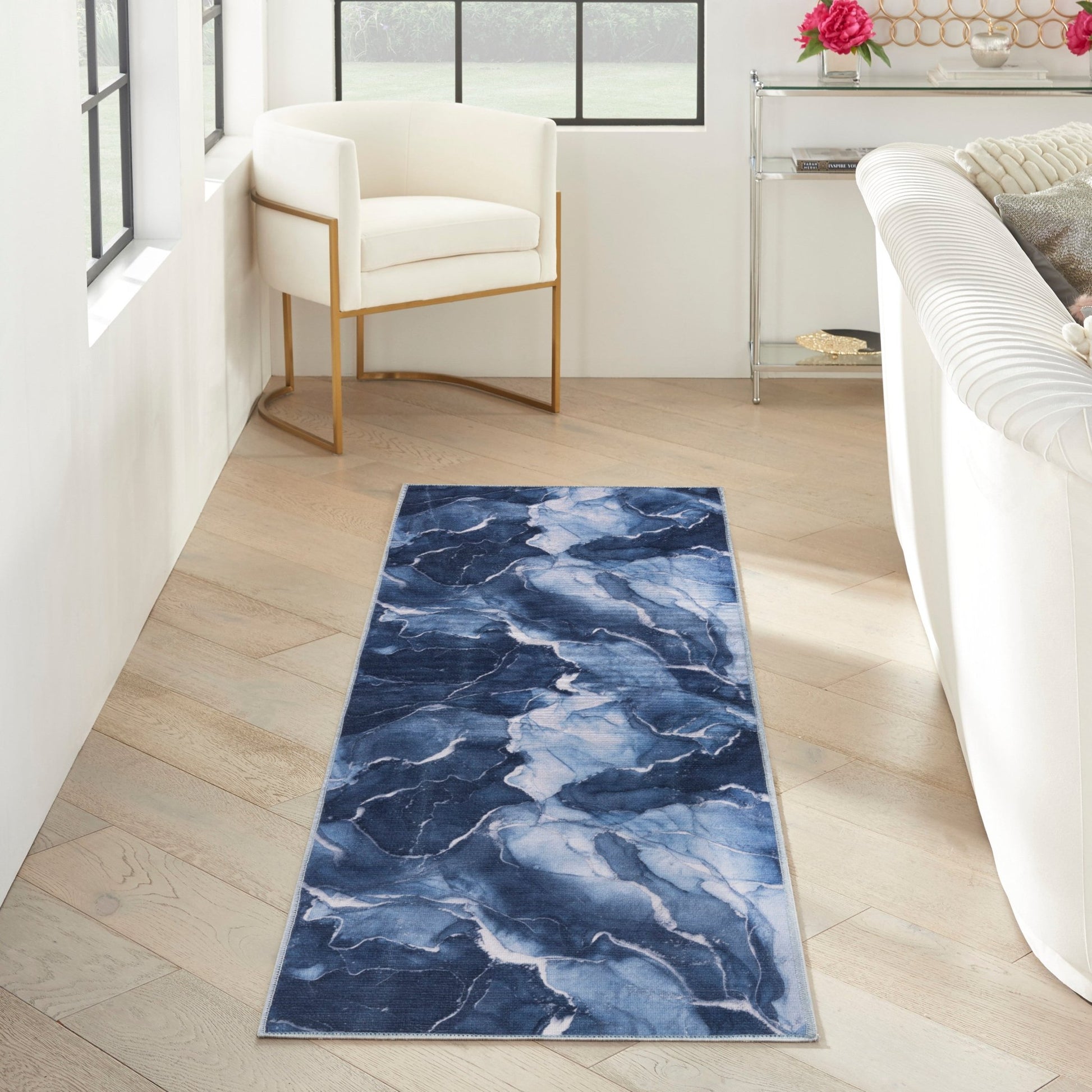 Inspire Me! Home Décor Daydream DDR02 Navy Blue Contemporary Machinemade Rug - Rugs - Inspire Me! Home Décor - Atlanta Designer Rugs