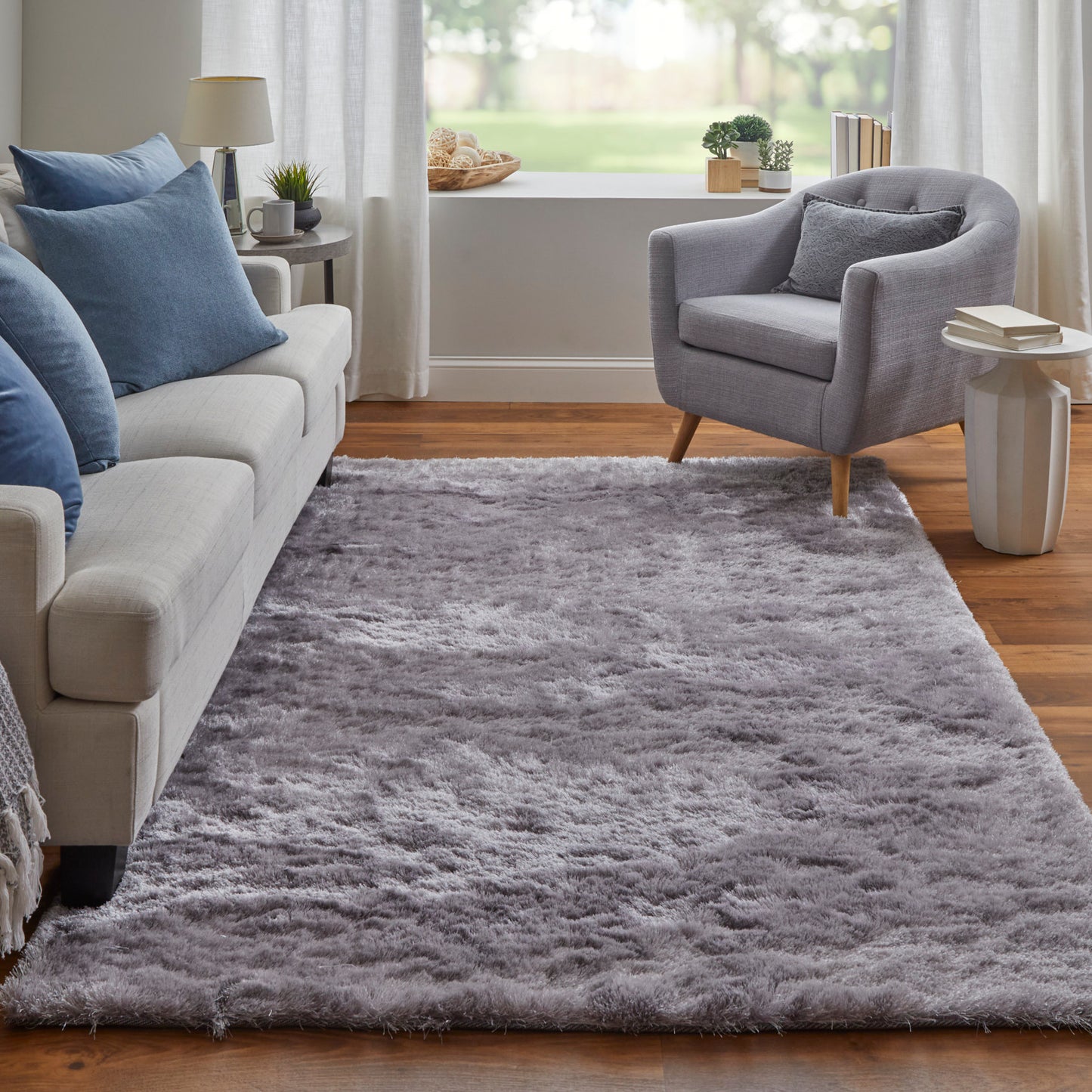 Feizy Indochine 4550F Smoky Amethyst Modern/Luxury & Glam/Casual Hand Tufted Rug - Rugs - Feizy - Atlanta Designer Rugs