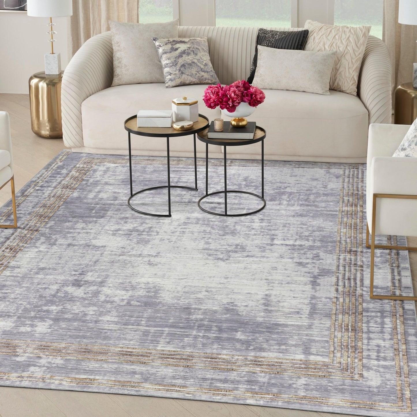 Inspire Me! Home Décor Daydream DDR03 Silver Contemporary Machinemade Rug - Rugs - Inspire Me! Home Décor - Atlanta Designer Rugs