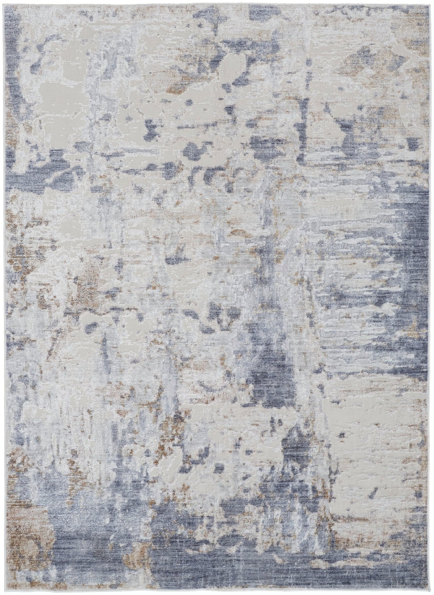 Feizy Laina 39GHF Blue Ivory Transitional/Industrial/Casual Machine Woven Rug - Rugs - Feizy - Atlanta Designer Rugs