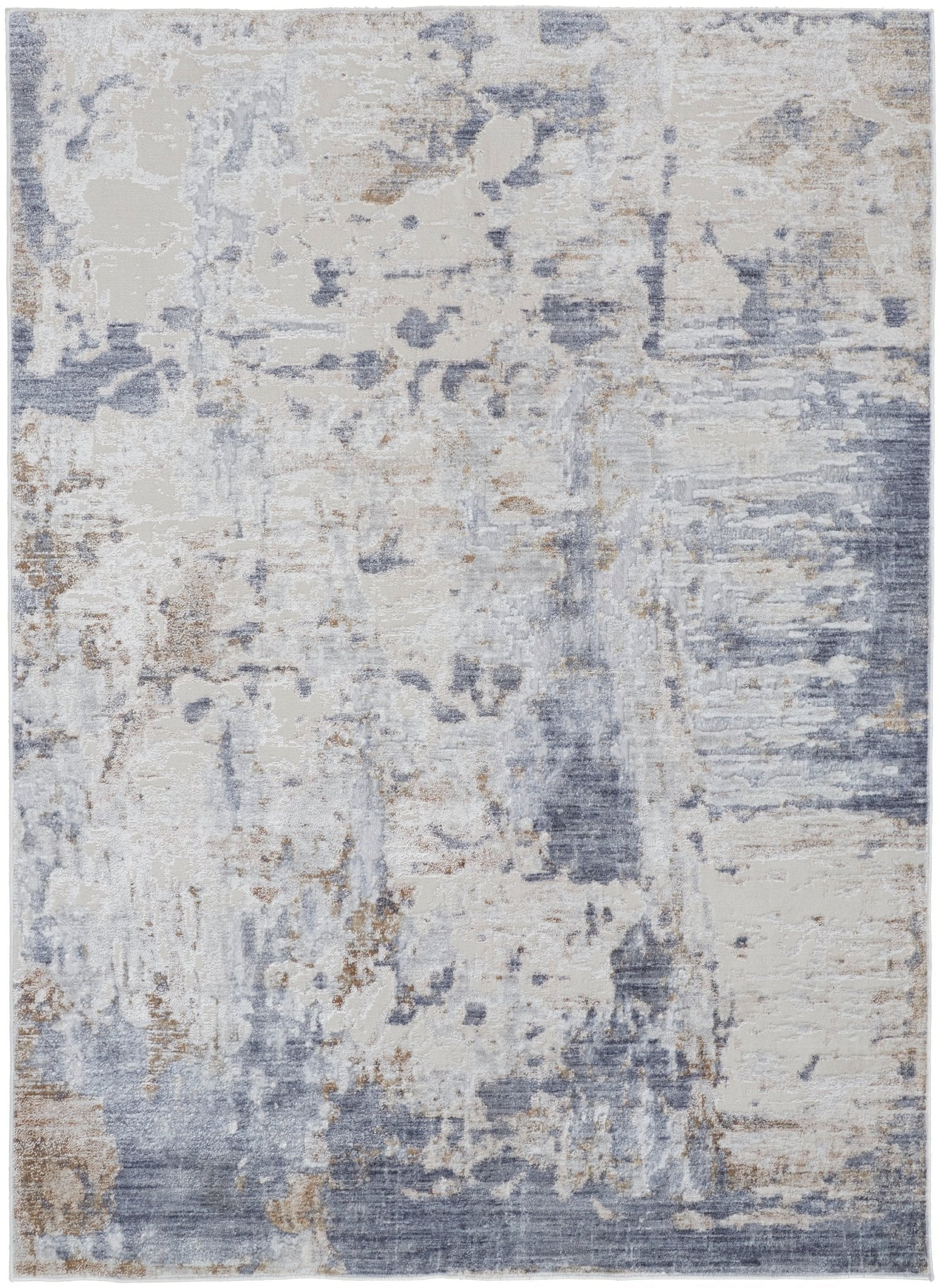 Feizy Laina 39GHF Blue Ivory Transitional/Industrial/Casual Machine Woven Rug - Rugs - Feizy - Atlanta Designer Rugs