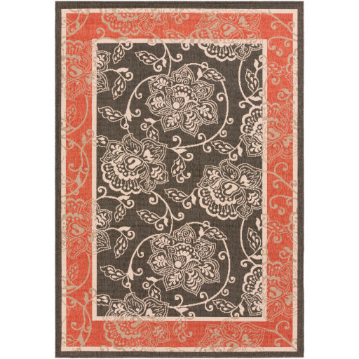 Surya Alfresco ALF-9592 Black Traditional Machinemade Rug