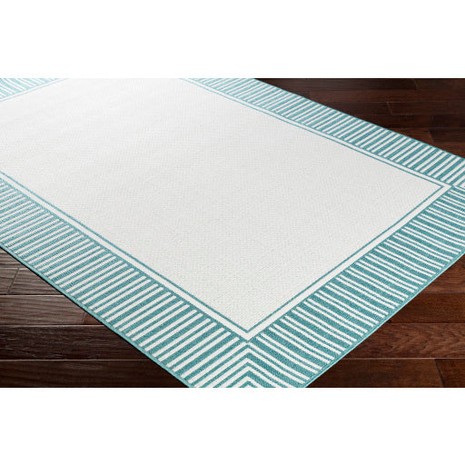 Surya Alfresco ALF-9680 Teal Cottage Machinemade Rug