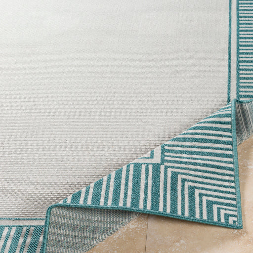 Surya Alfresco ALF-9680 Teal Cottage Machinemade Rug