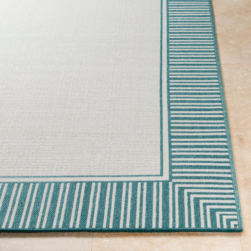 Surya Alfresco ALF-9680 Teal Cottage Machinemade Rug