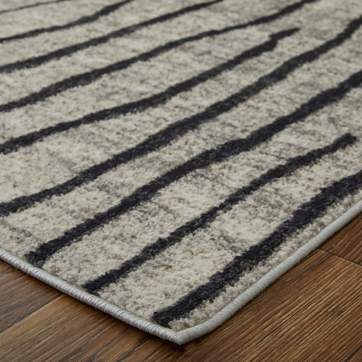 Feizy Kano 39LIF Ivory Charcoal Transitional/Industrial/Casual Rug - Rugs - Feizy - Atlanta Designer Rugs