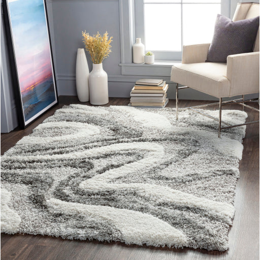 Surya Alta Shag ASG-2303 Charcoal Modern Machinemade Rug