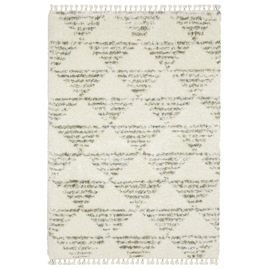 Oriental Weavers Axis AX05A Ivory Casual Power-Loomed Rug