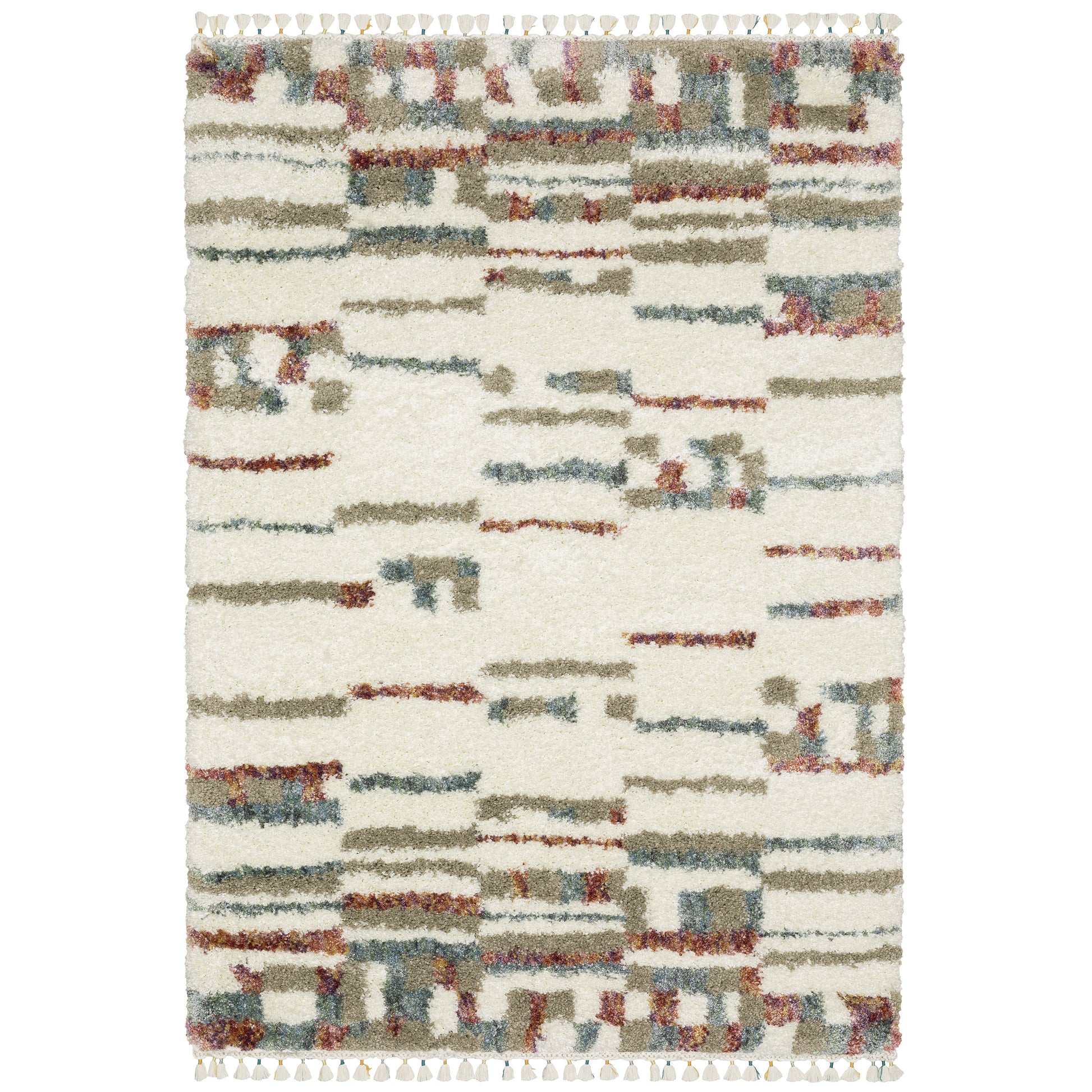 Oriental Weavers Axis AX06A Ivory Casual Power-Loomed Rug