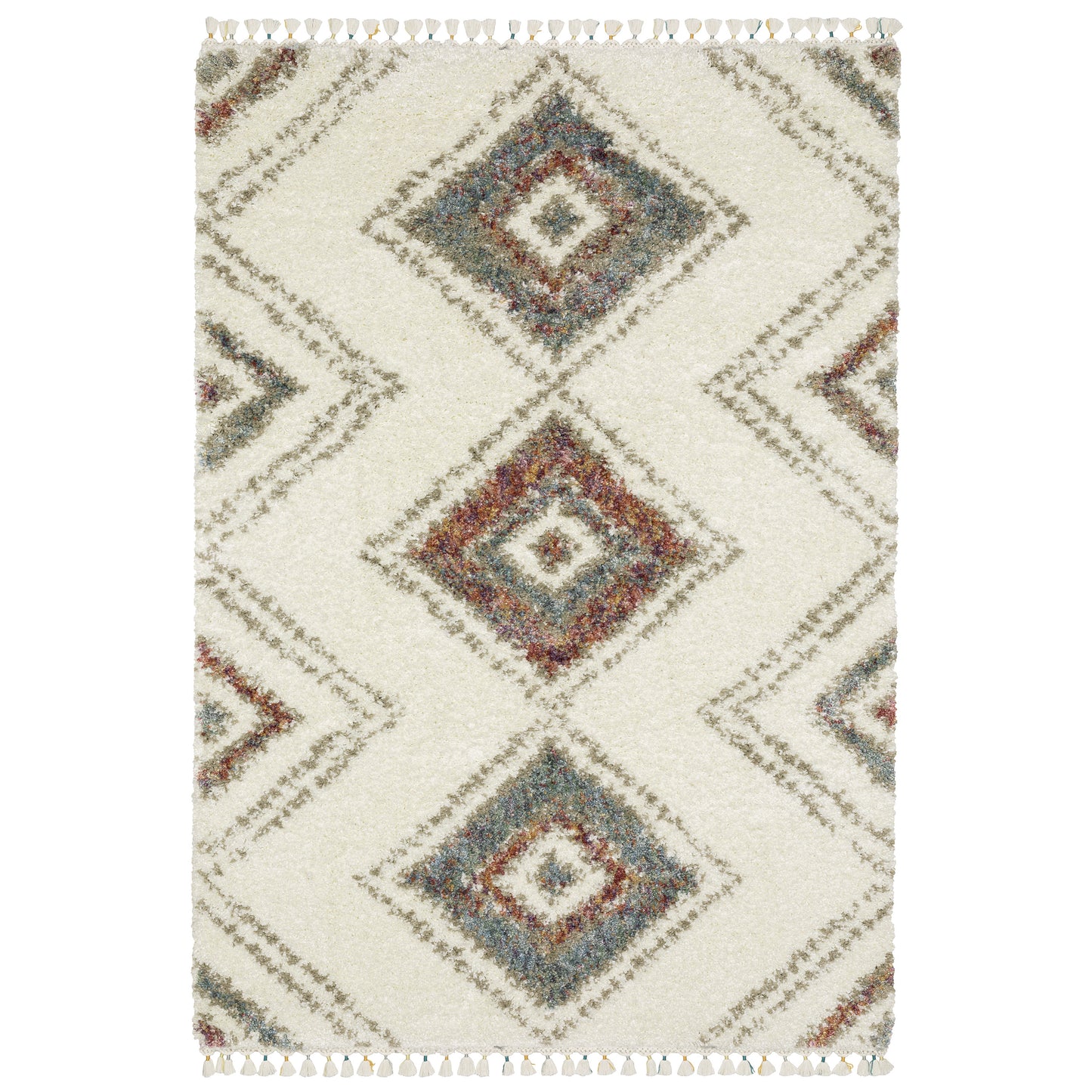 Oriental Weavers Axis AX07A Ivory Casual Power-Loomed Rug