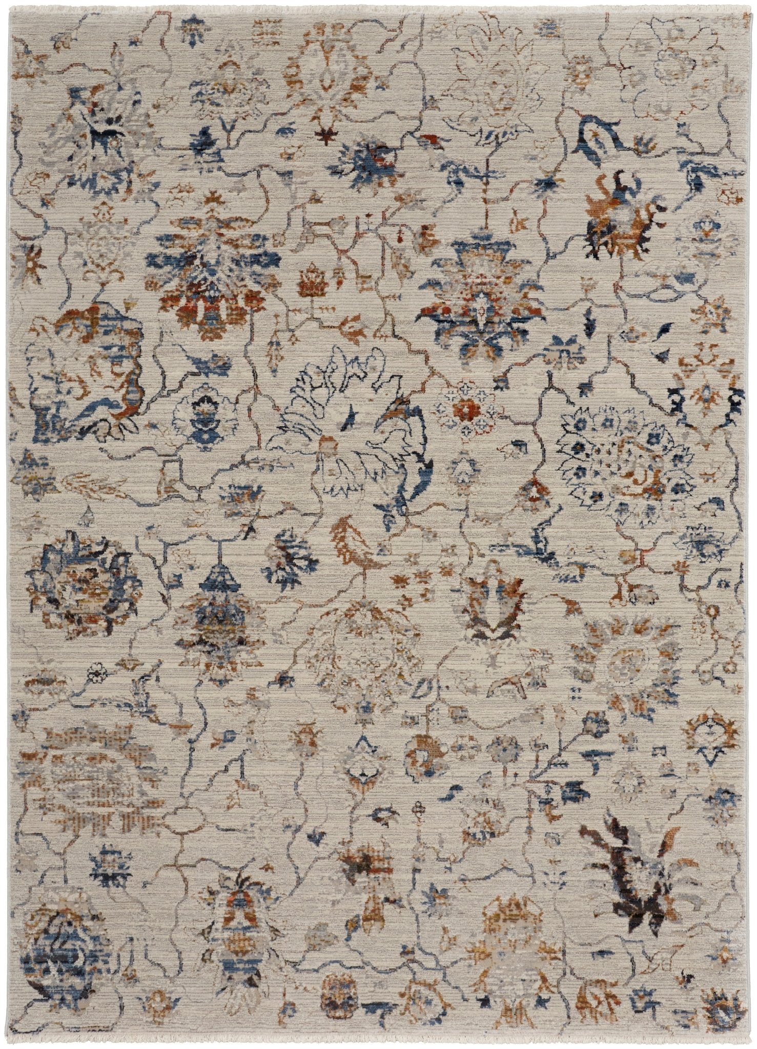 Feizy Kaia 39GPF Ivory Multi Oushak Machine Woven Rug - Rugs - Feizy - Atlanta Designer Rugs